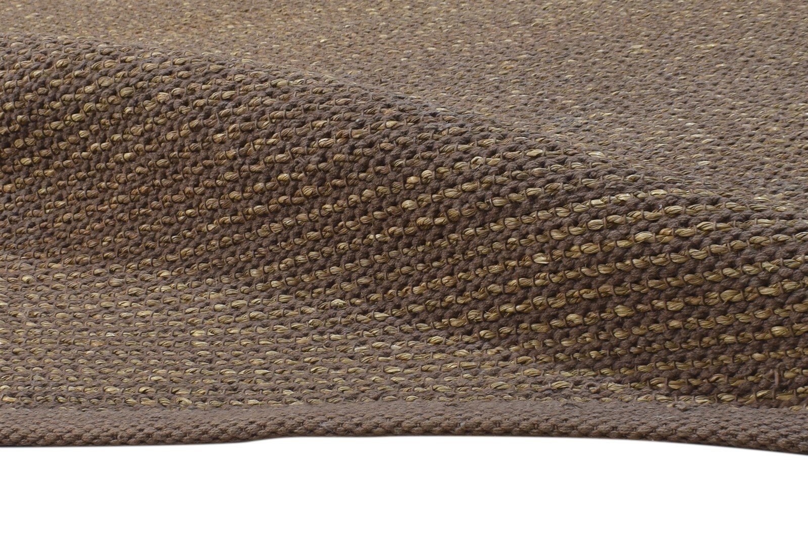 4' X 6' Rug Jute Brown Modern Hand Woven Scandinavian Solid Room Size Carpet   7864959238293