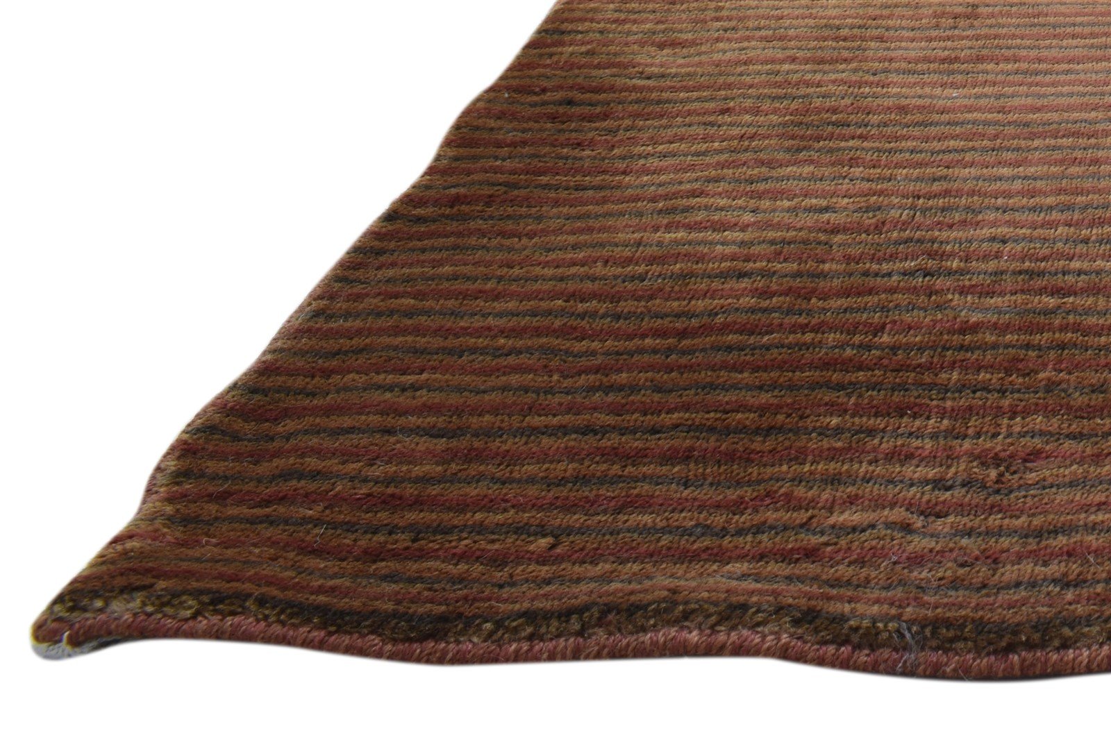 4' X 6' Rug Jute Rust Modern Handloom Scandinavian Striped Room Size Carpet   7860701298837