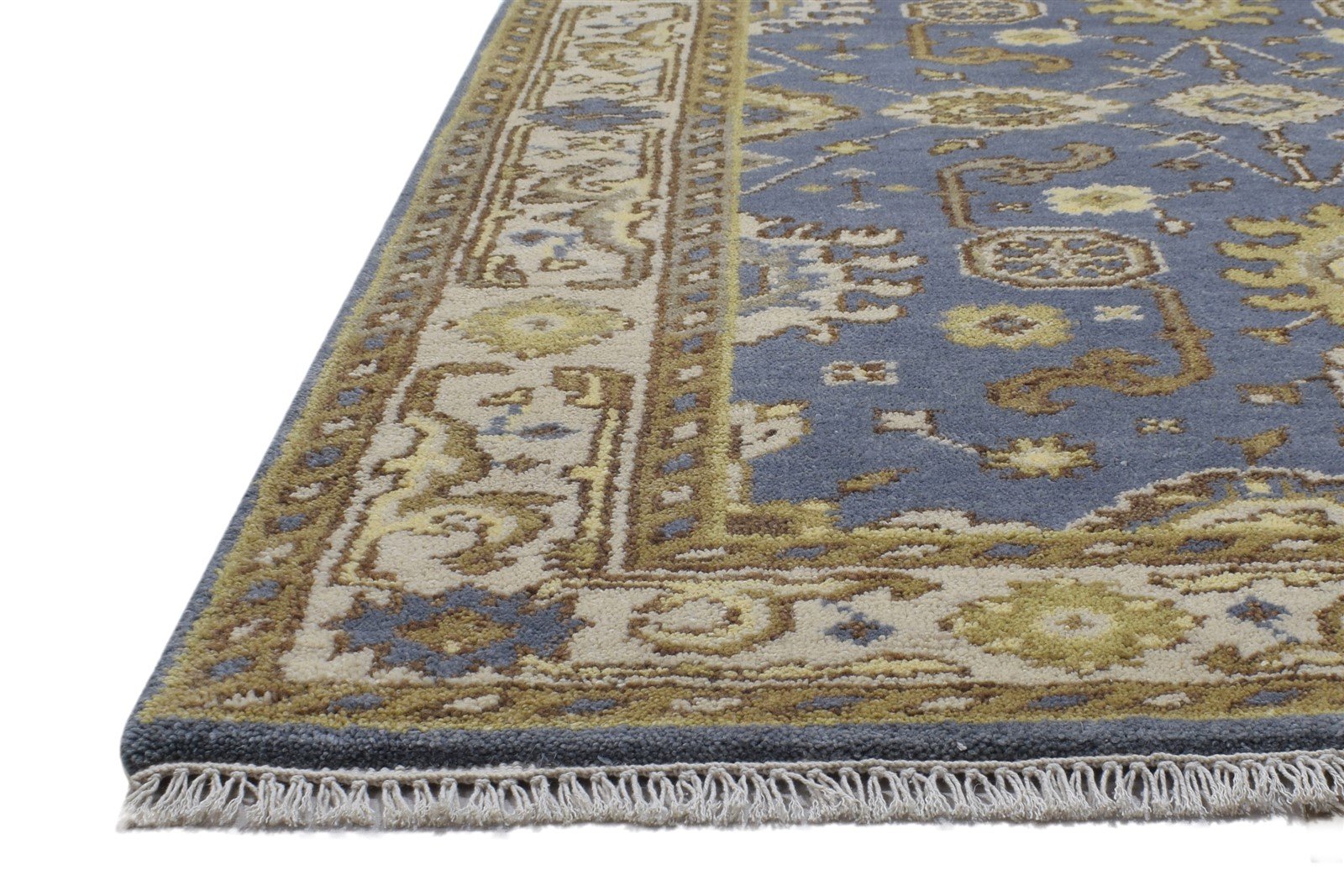 4' X 6' Rug Wool Blue Persien Hand Knotted Oushak Oriental Room Size Carpet   7864328290453