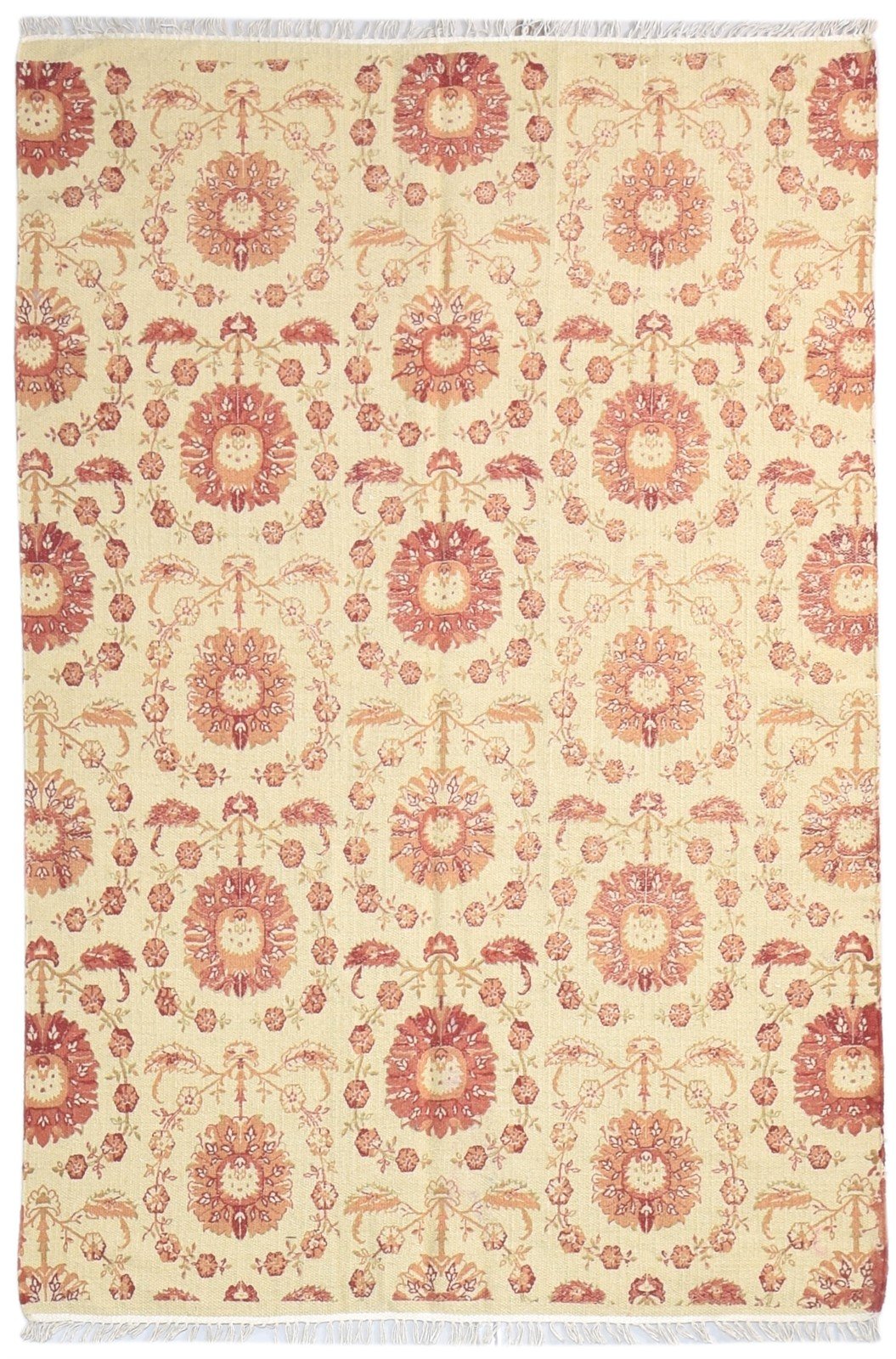 4' X 6' Rug Wool Brown Transitional Dhurrie Agra Modern Room Size Carpet   7865169870997