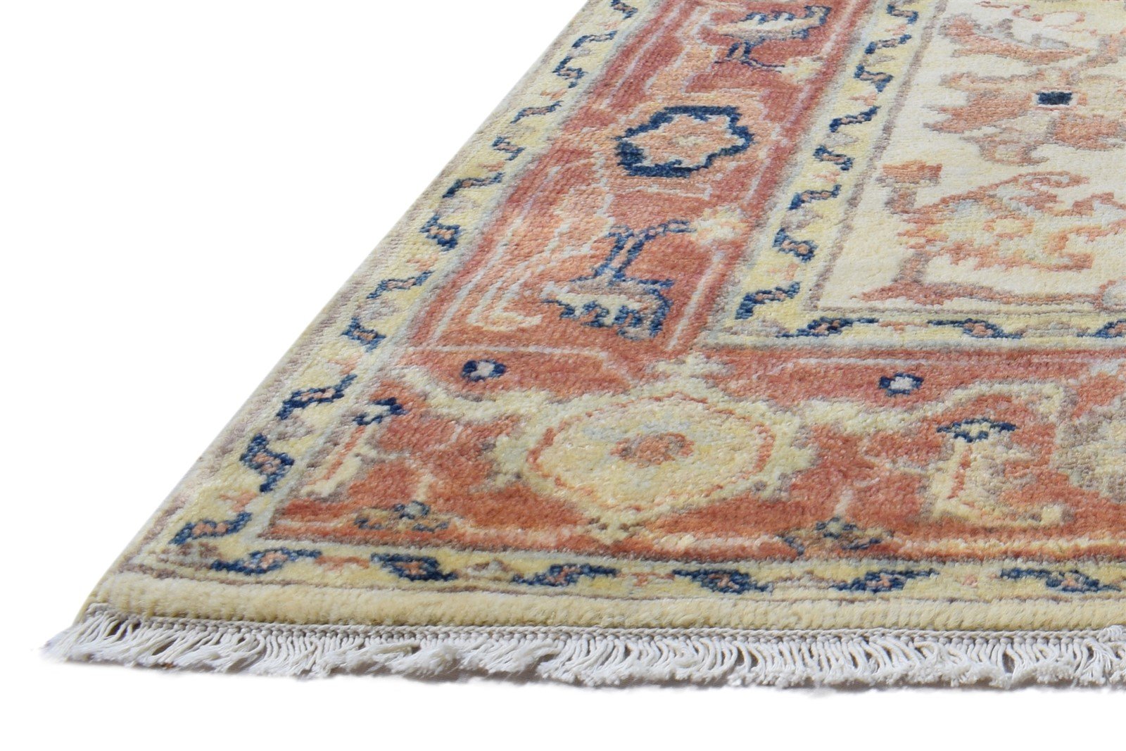 4' X 6' Rug Wool Cream Persian Hand Knotted Oushak Oriental Room Size Carpet   7864997281941