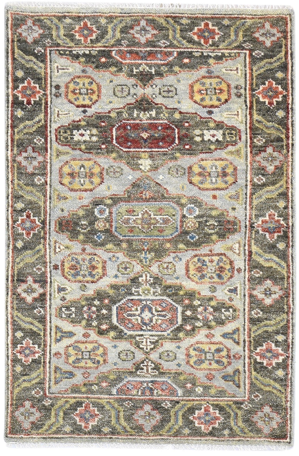 4' X 6' Rug Wool Grey Persian Hand Knotted Kazak Oriental Room Size Carpet   7864326783125