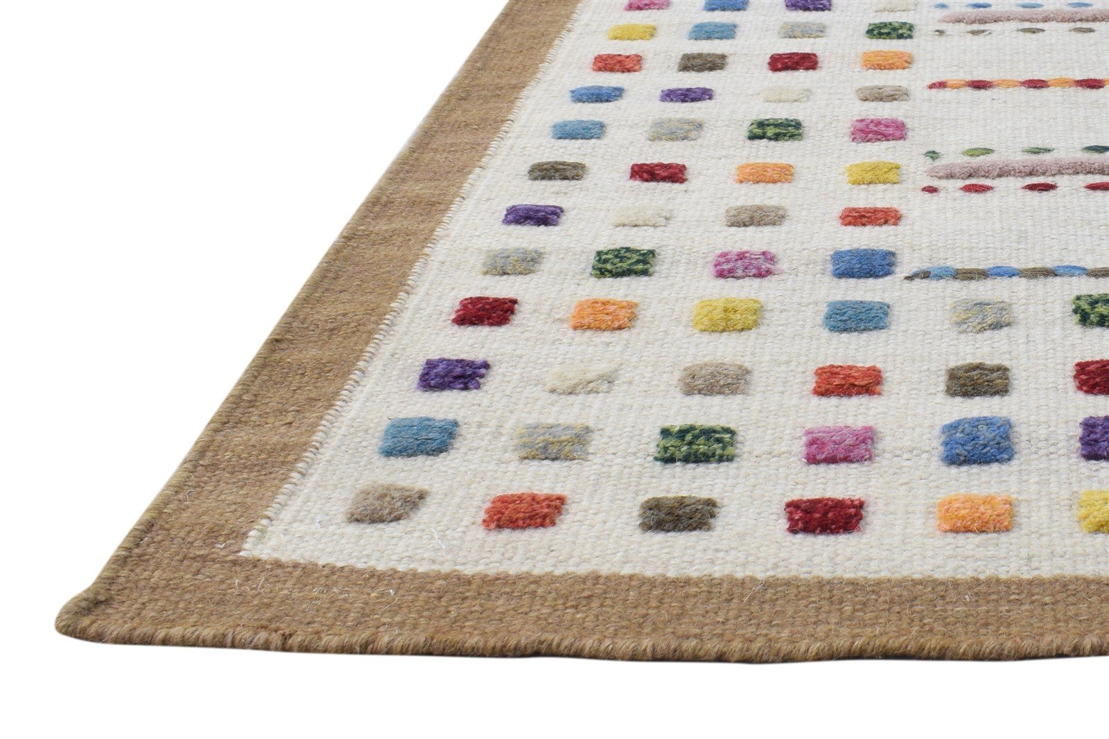 4' X 6' Rug Wool Ivory Persian Dhurrie Southwestern Tribal Room Size Carpet   7864993415317