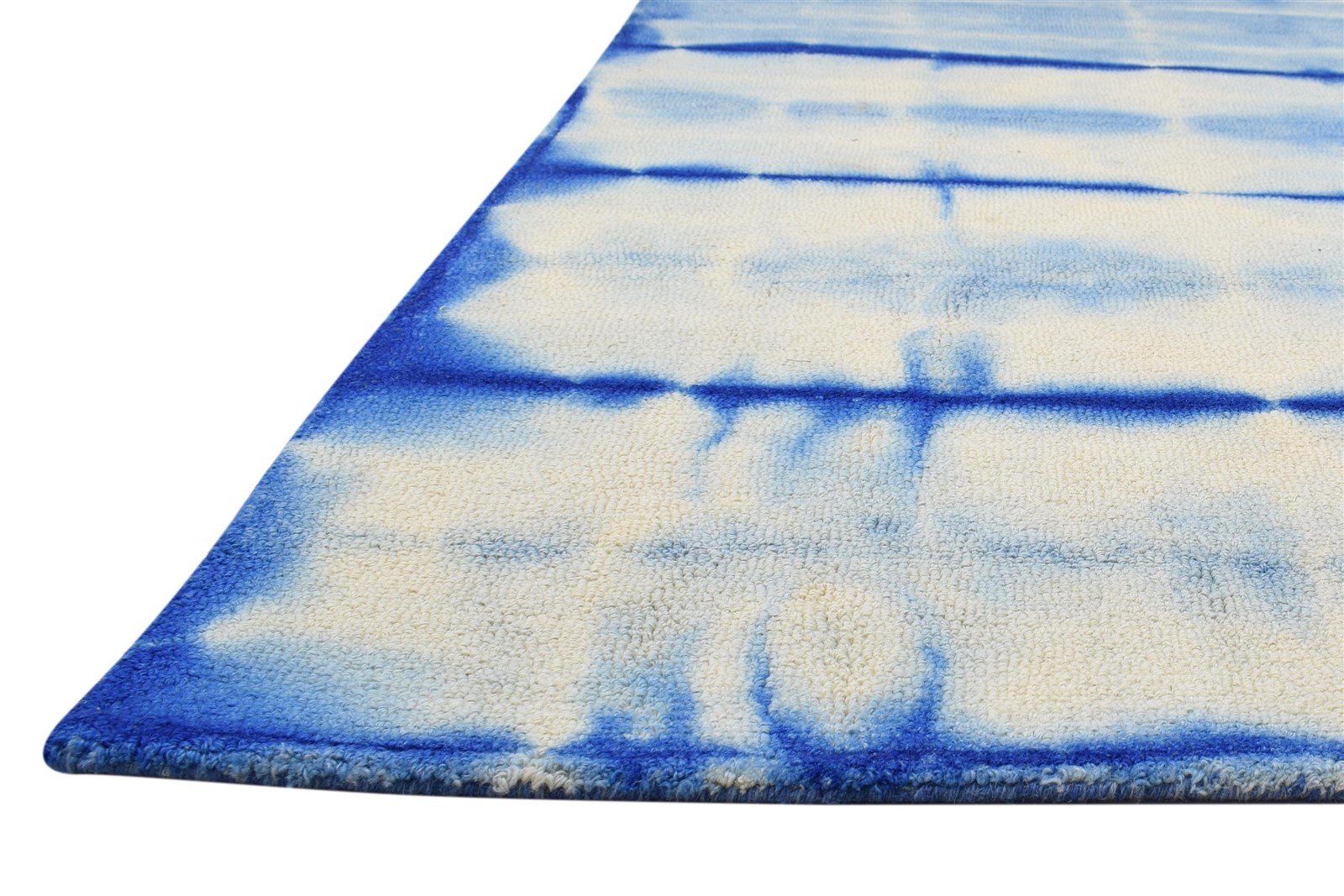 4' X 6' Rug Wool Red Modern Hand Tufted Shibori Tie Dye Room Size Carpet   7864295391381