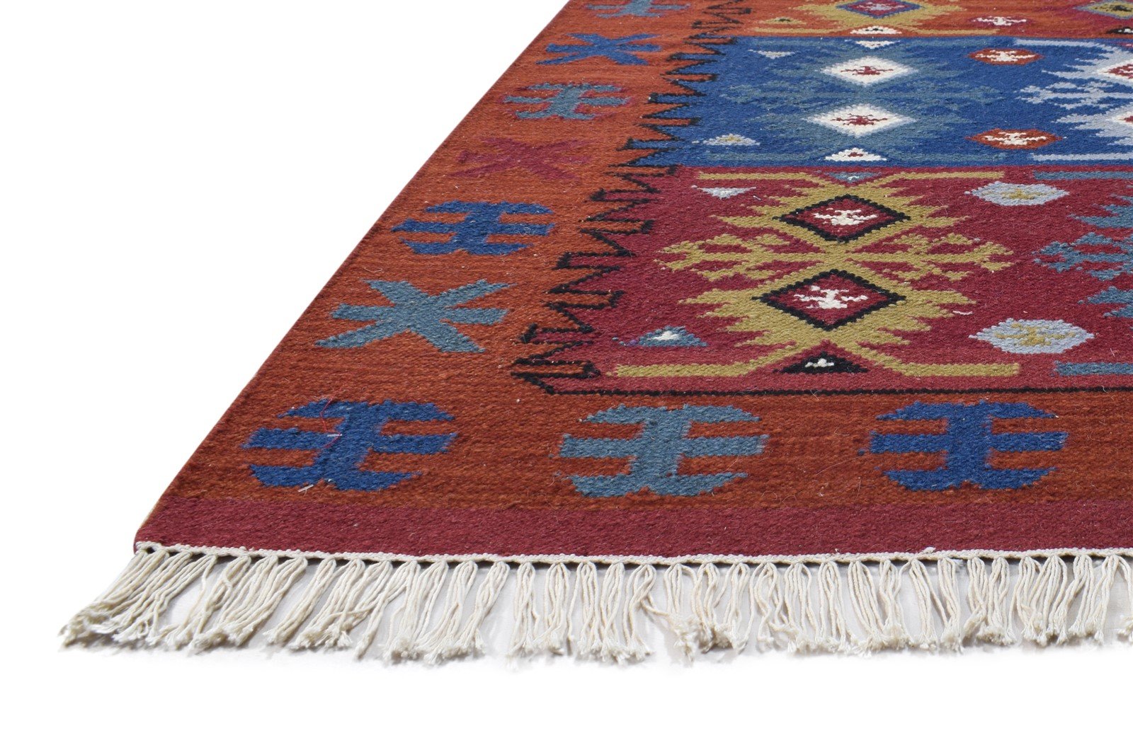 4' X 6' Rug Wool Red Persian Dhurrie Southwestern Oriental Room Size Carpet   7864987582613