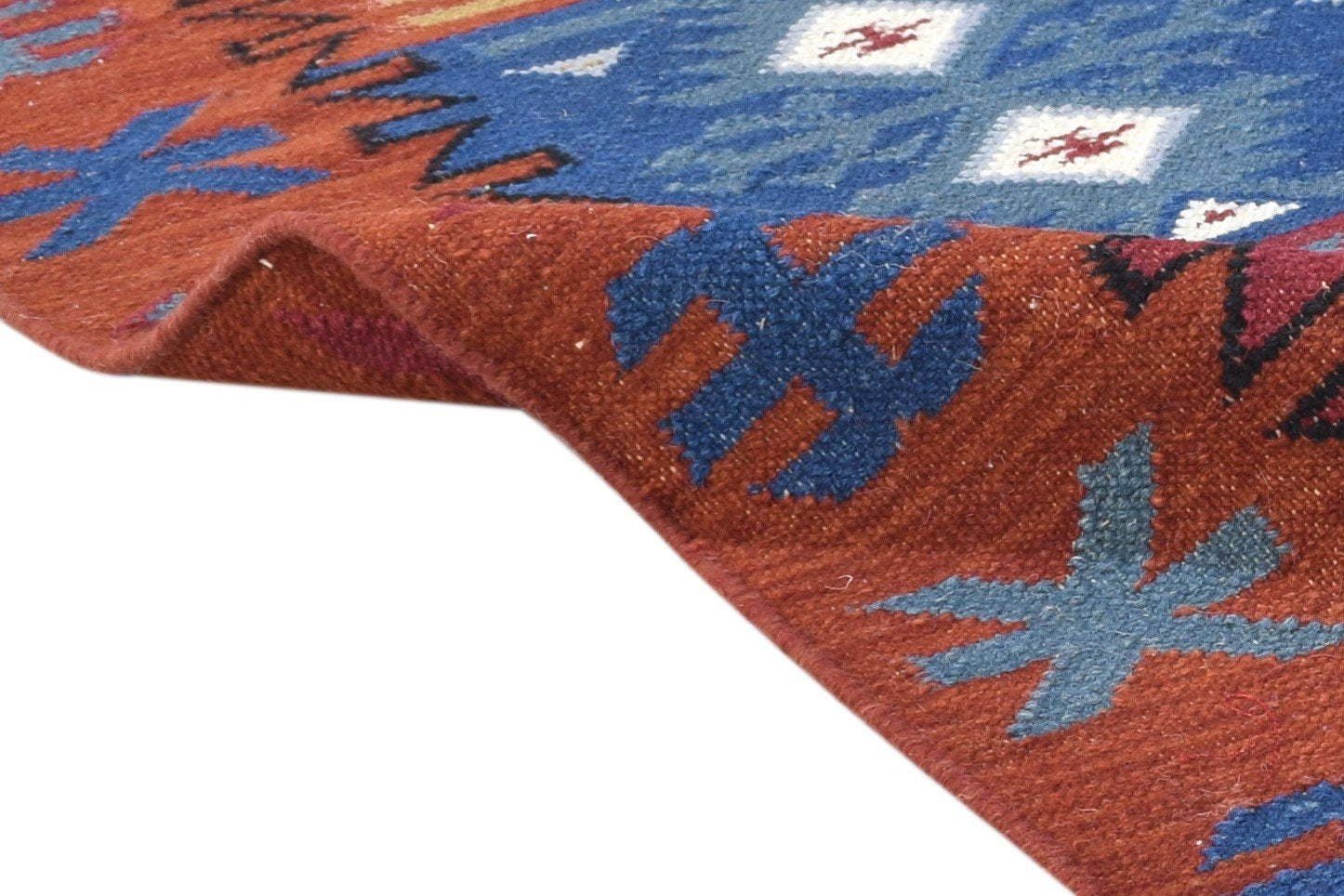 4' X 6' Rug Wool Red Persian Dhurrie Southwestern Oriental Room Size Carpet   7864987582613