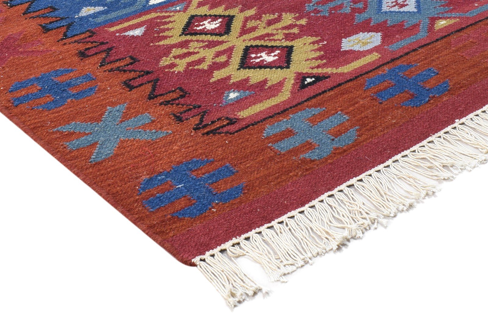 4' X 6' Rug Wool Red Persian Dhurrie Southwestern Oriental Room Size Carpet   7864987582613
