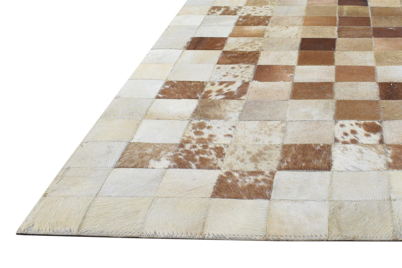 4X6 Rug Leather Brown Modern Flatweave Scandinavian Geometric Room Size Carpet   7864580833429