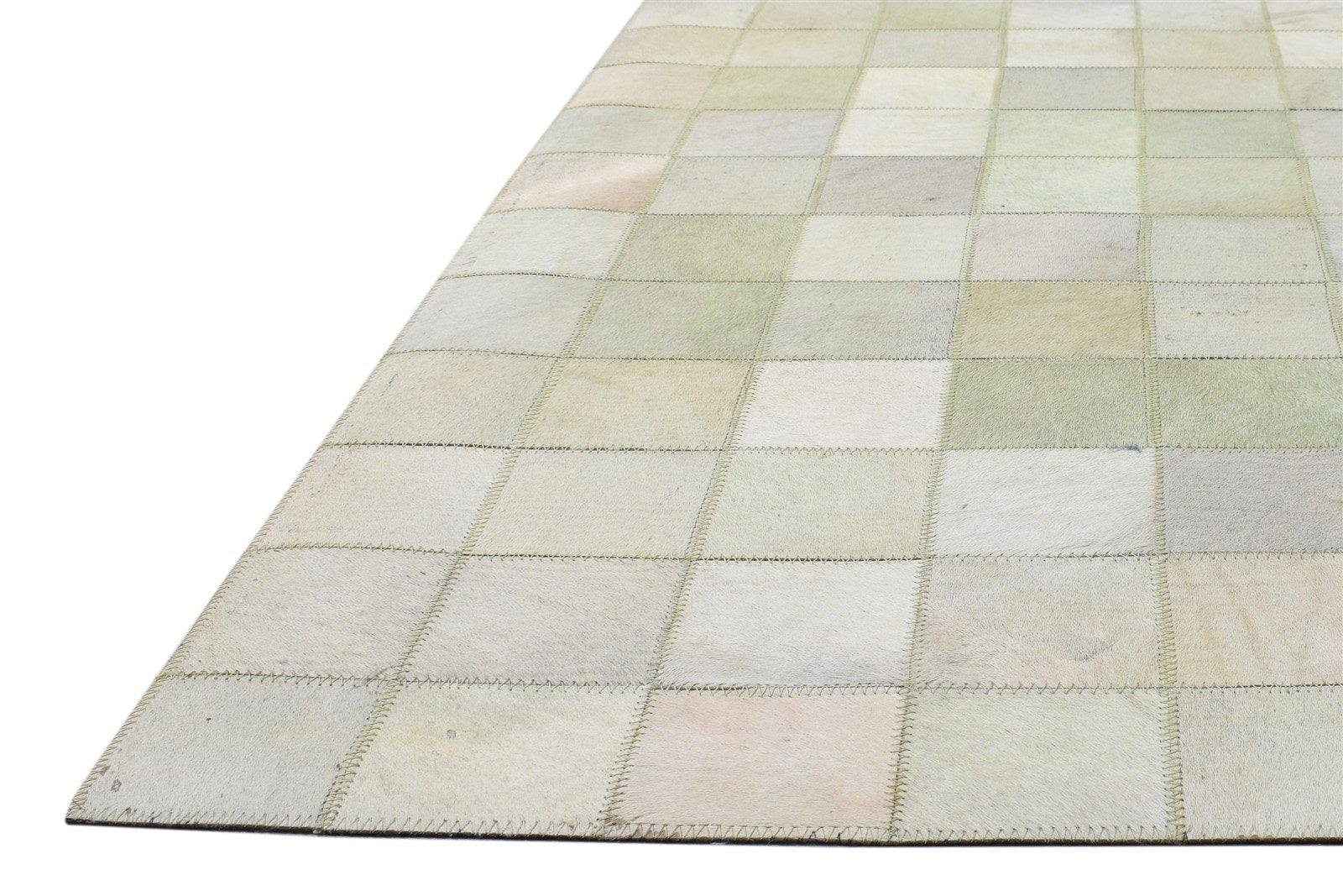 4X6 Rug Leather Cream Modern Flatweave Scandinavian Geometric Room Size Carpet   7864580374677