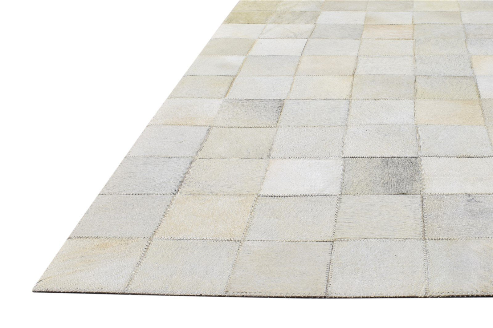 4X6 Rug Leather Ivory Modern Flatweave Scandinavian Geometric Room Size Carpet   7864582766741