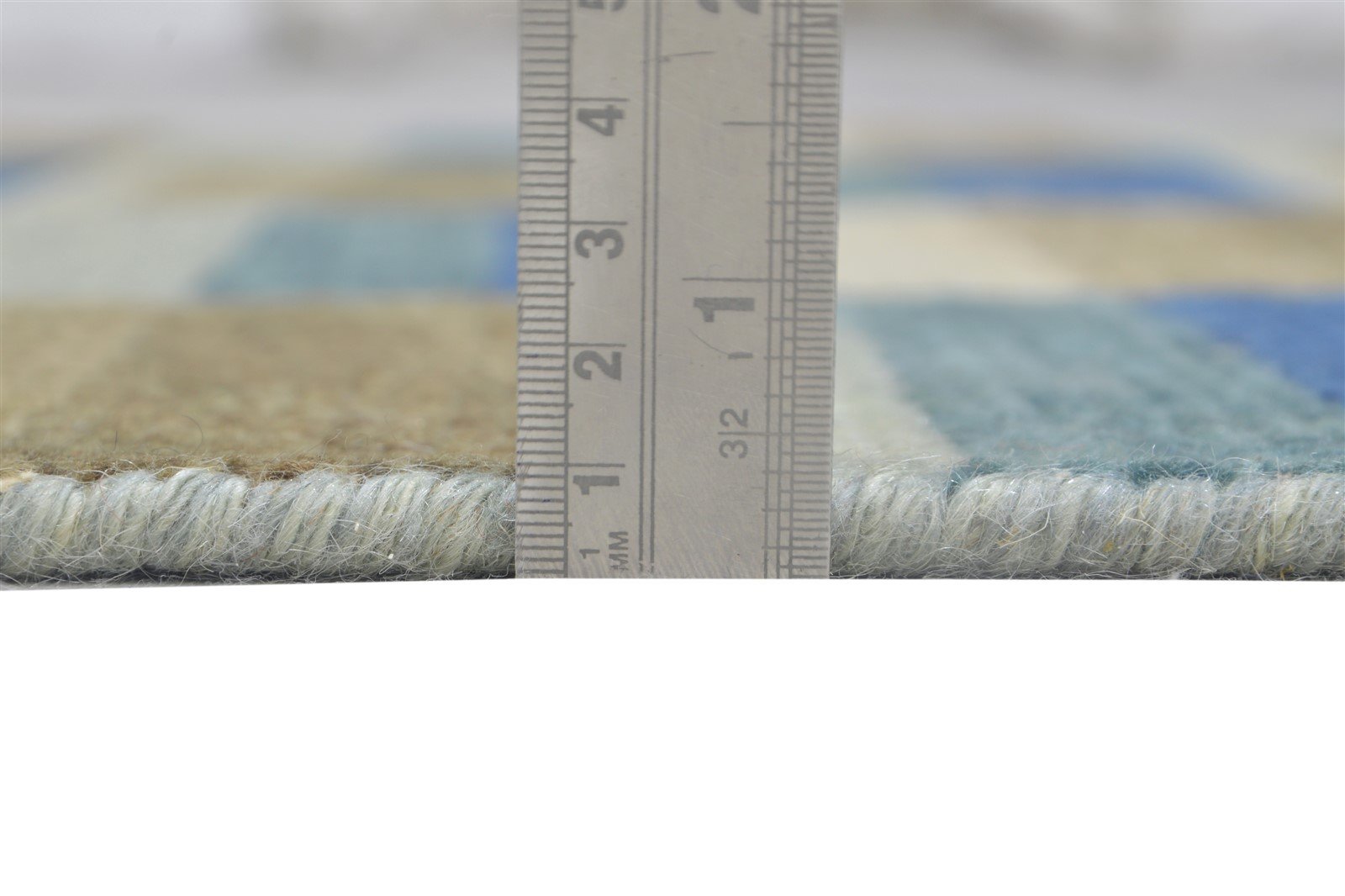 4X6 Rug Wool Sand Modern Hand Knotted Scandinavian Geometric Room Size Carpet   7864871813269