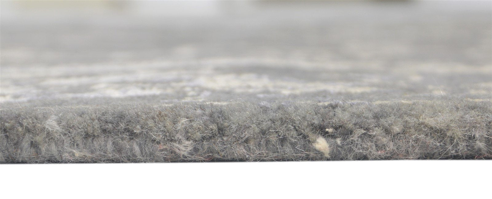 4X6 Rug Wool / Silk Grey Modern Hand Knotted Oushak Distressed Room Size Carpet   7864082989205