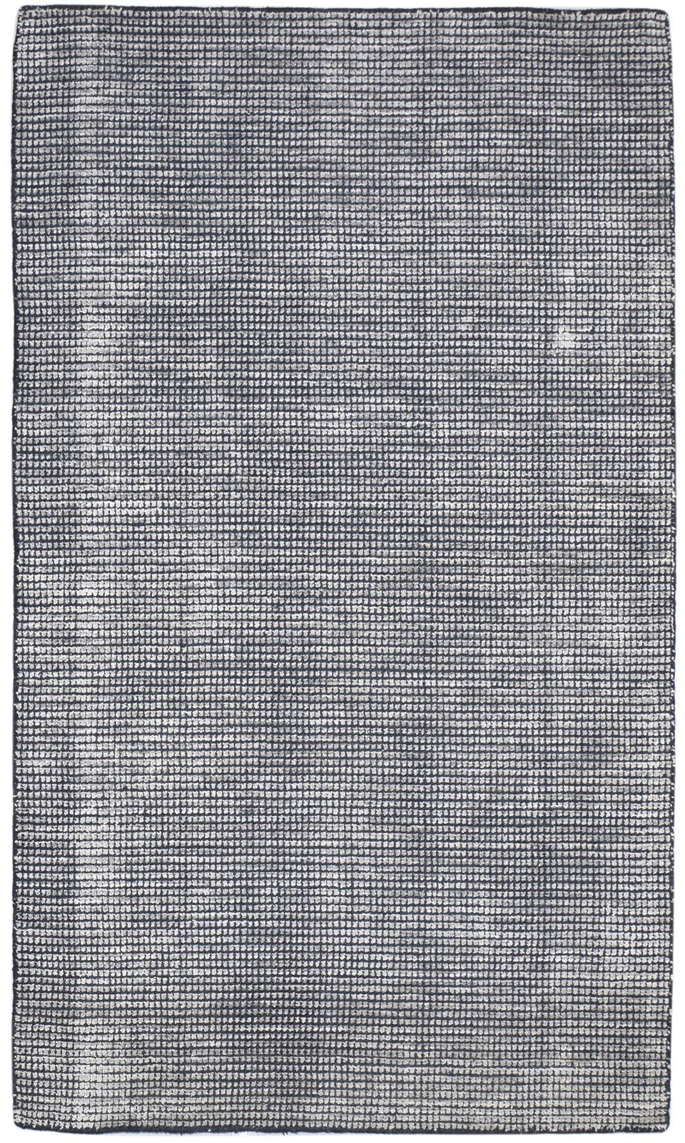 4X7 Rug Wool / Silk Charcoal Modern Handloom Scandinavian Solid Room Size   7864158781589