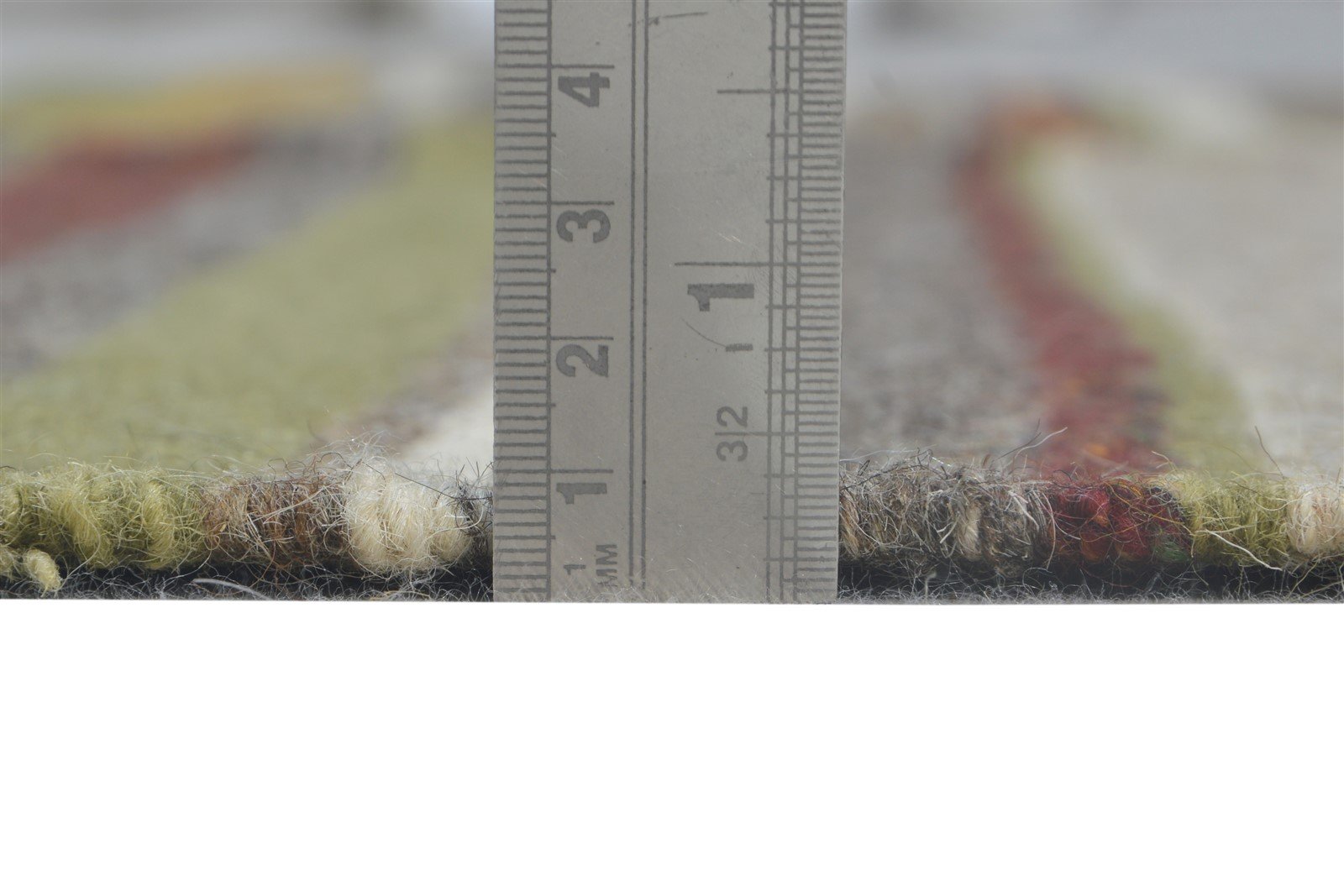5' X 4' Rug Wool Beige Modern Dhurrie Scandinavian Striped Room Size Carpet   7865169707157