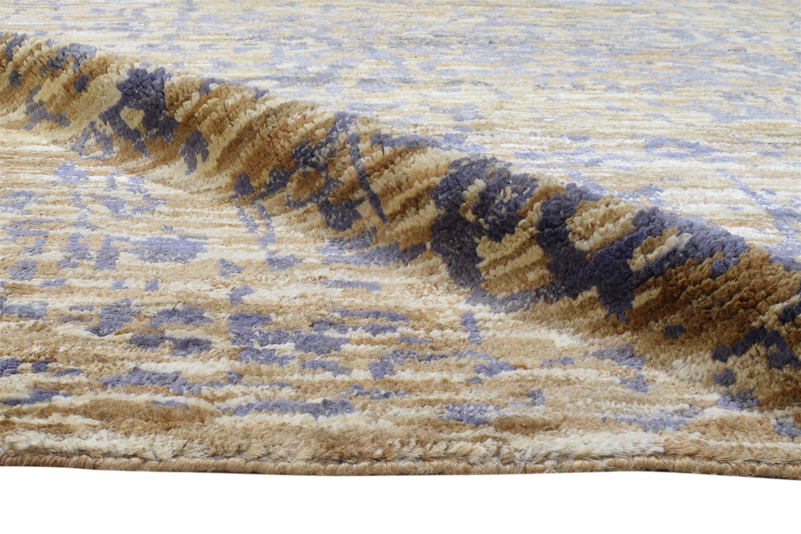 5' X 7' Rug Jute Gold Modern Hand Knotted Bohemian Bohemian Room Size Carpet   7864236408981
