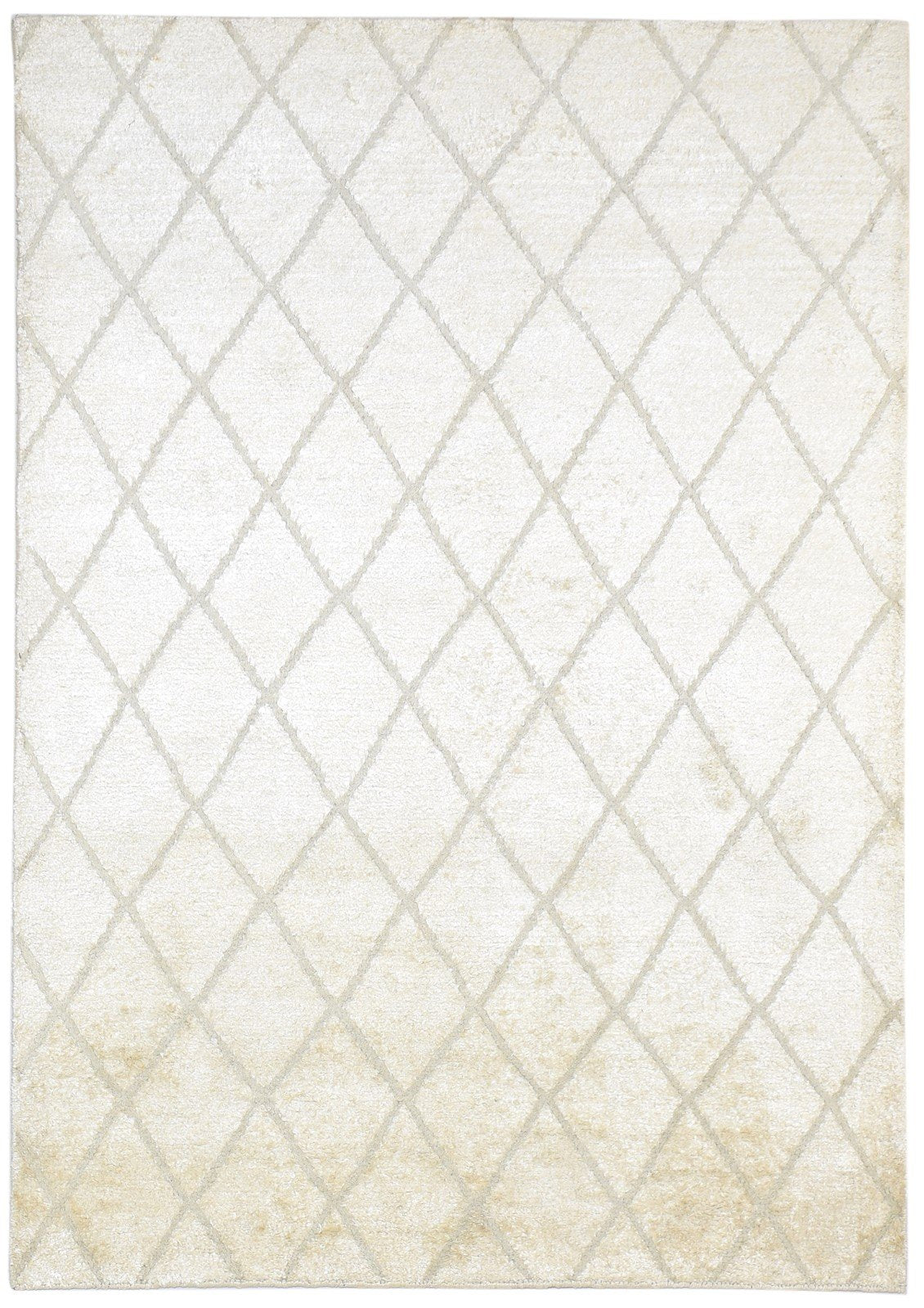 5' X 7' Rug Silk Sand Modern Hand Knotted Moroccan Diamond Room Size Carpet   7864223039637