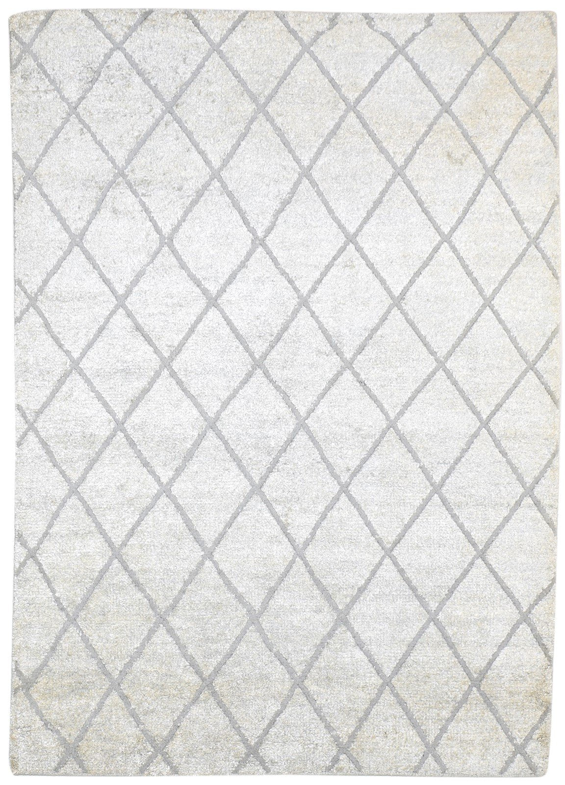 5' X 7' Rug Silk Sand Modern Hand Knotted Moroccan Diamond Room Size Carpet   7864228642965