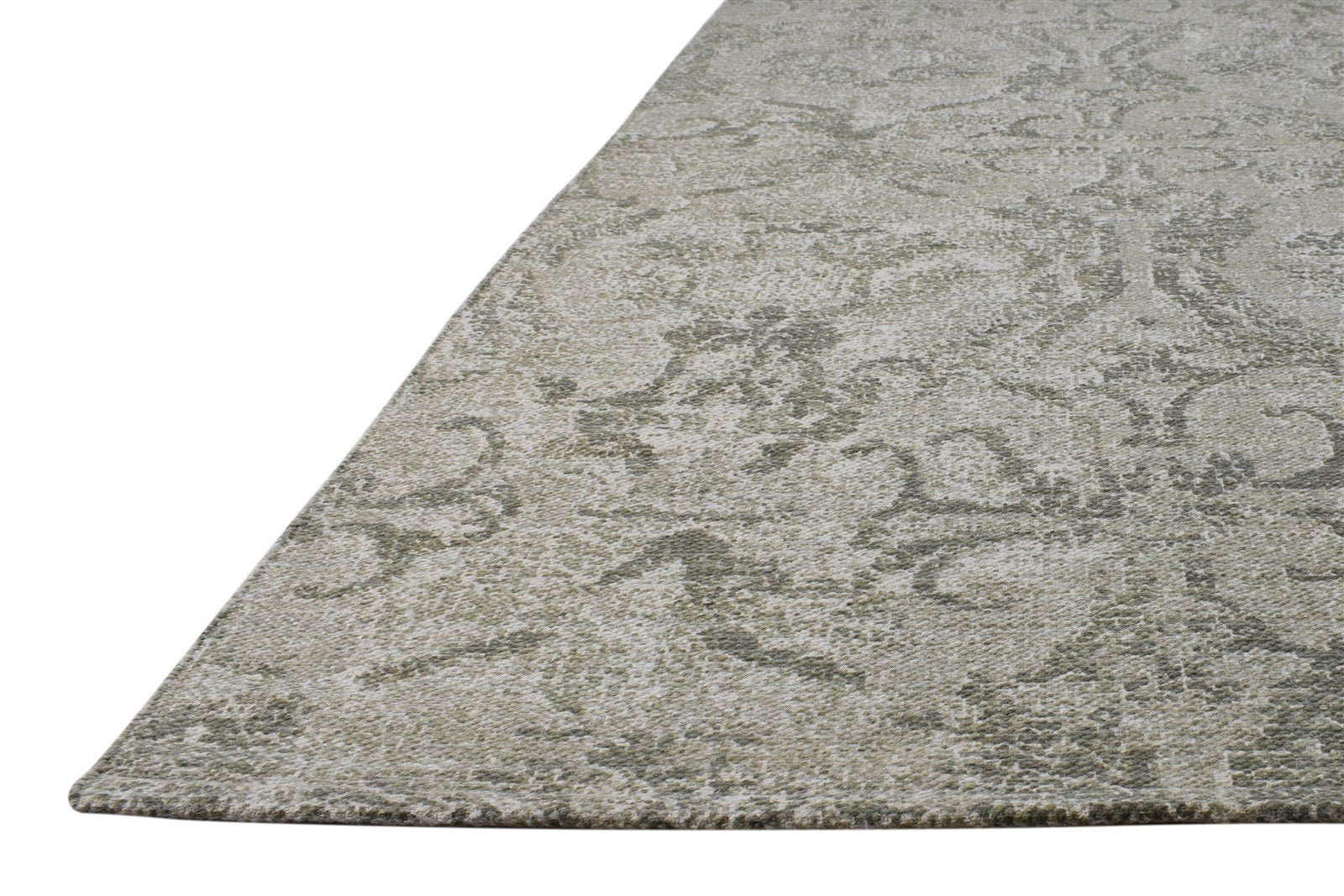 5' X 7' Rug Wool Beige Modern Dhurrie European Damask Room Size Carpet   7865195200661
