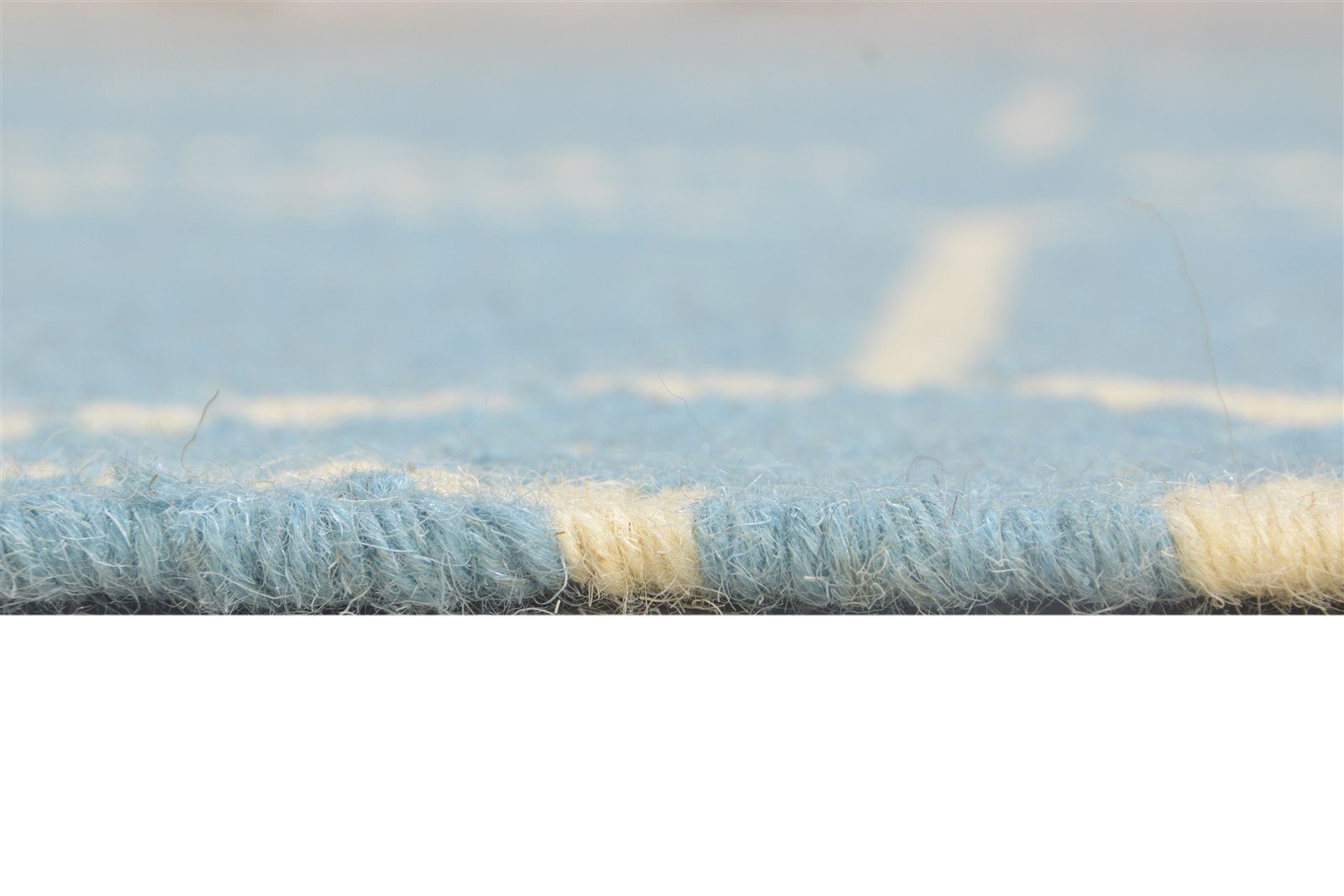 5' X 7' Rug Wool Blue Modern Dhurrie Moroccan Trellis Room Size Carpet   7864461688981