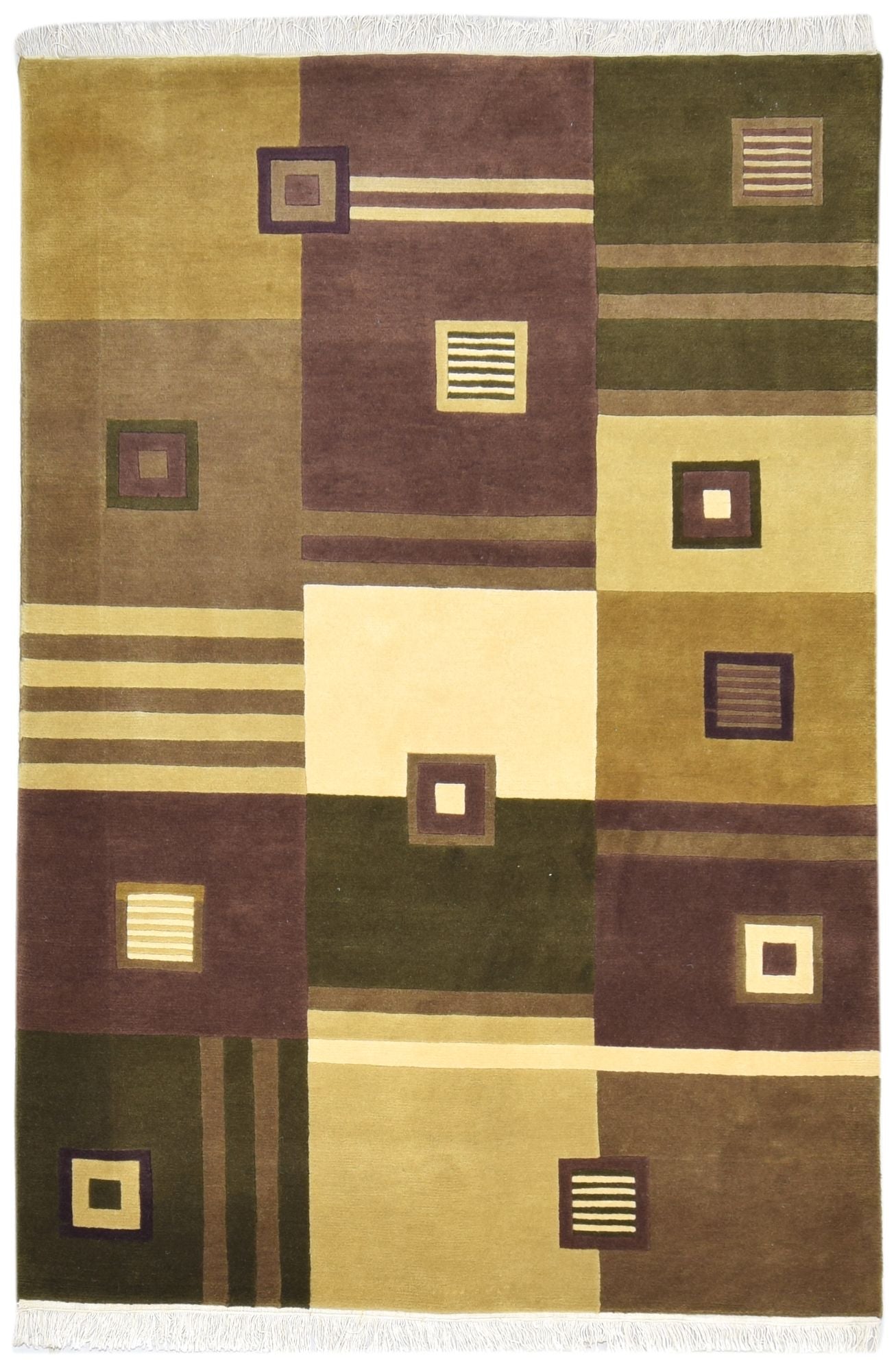 5' X 7' Rug Wool Brown Persian Hand Knotted Gabbeh Tribal Room Size Carpet   7864892915861