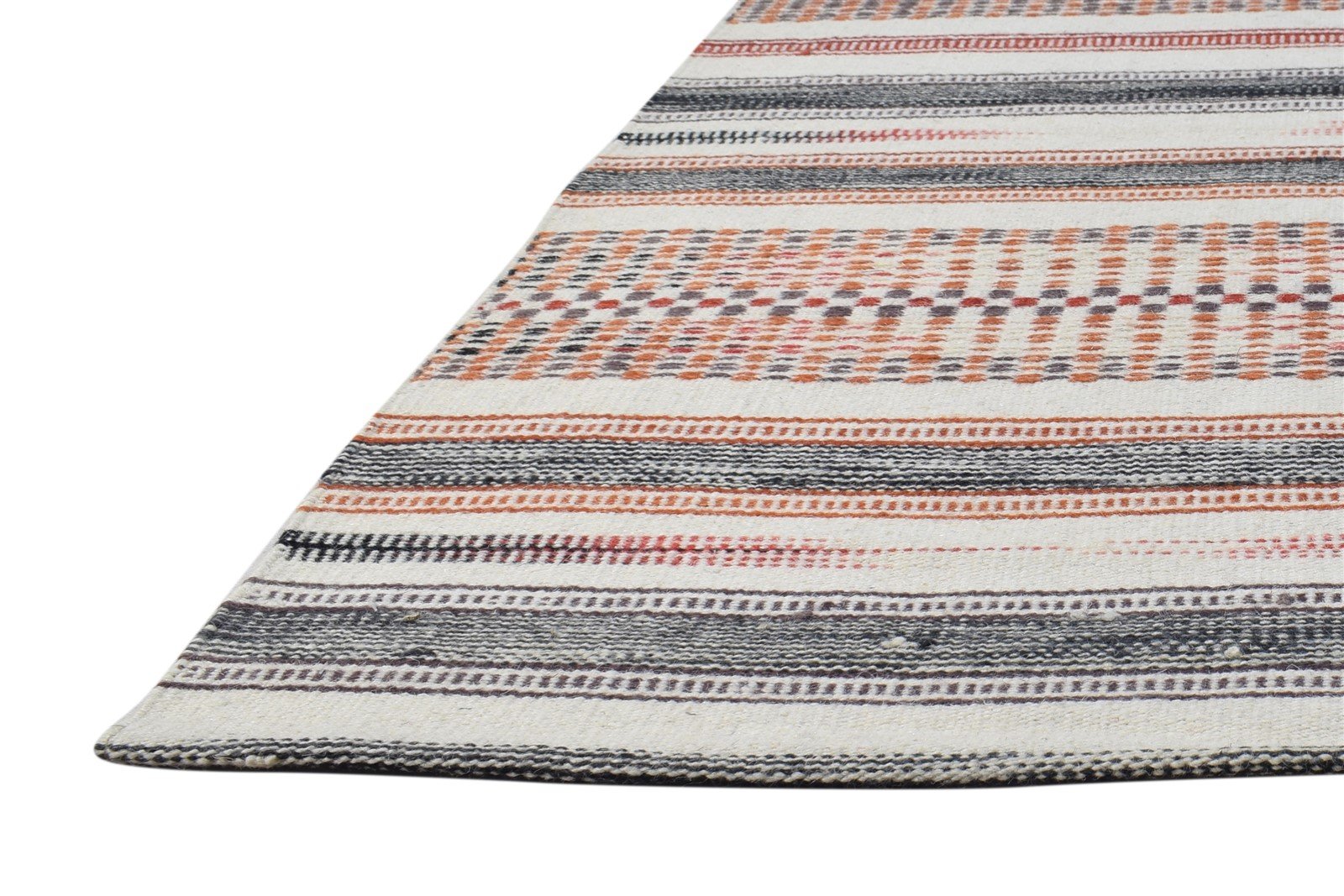5' X 7' Rug Wool Cream Southwestern Dhurrie American Tribal Room Size Carpet   7865005572245