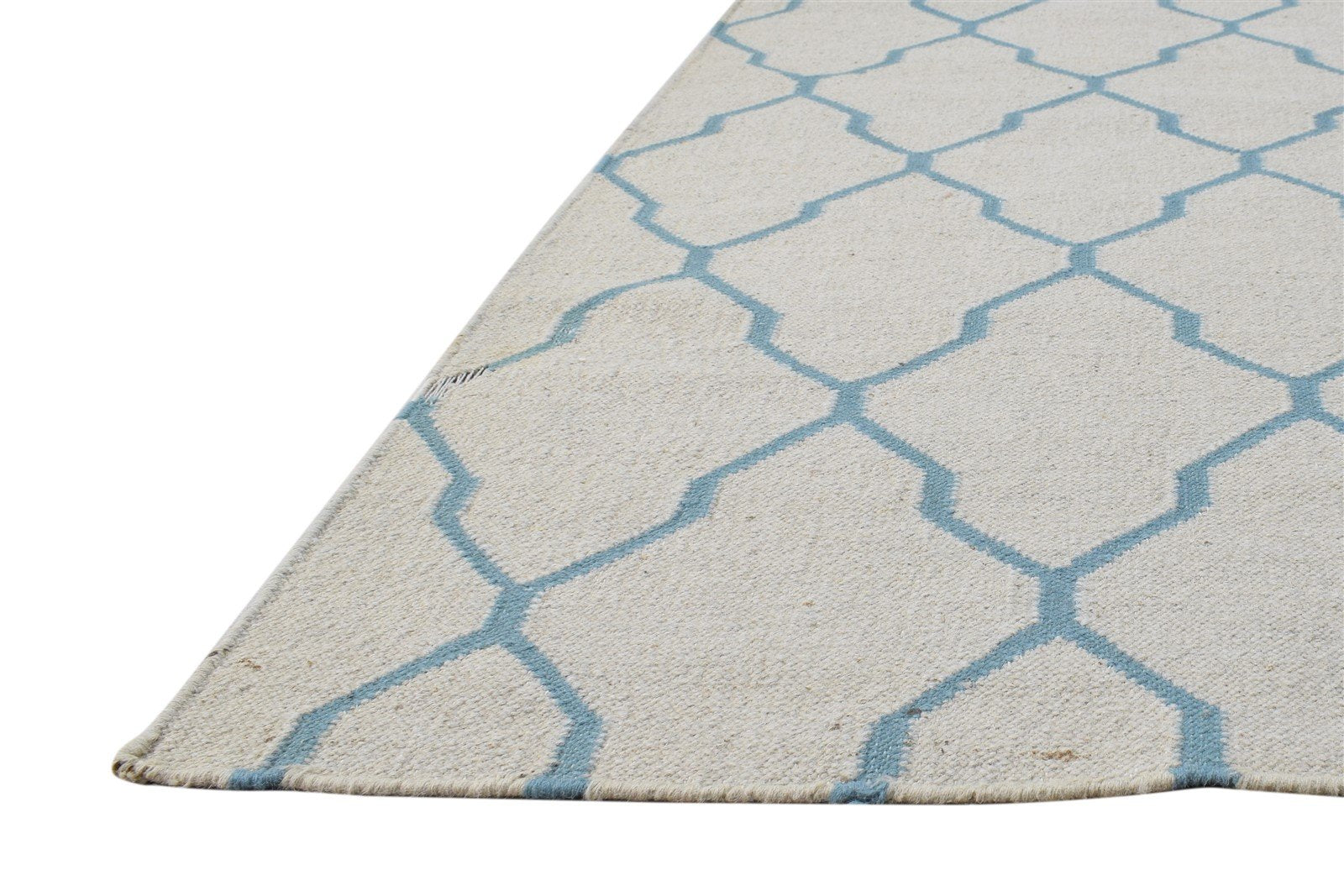 5' X 7' Rug Wool Grey Modern Dhurrie Moroccan Scroll Tile Room Size Carpet   7865077792917