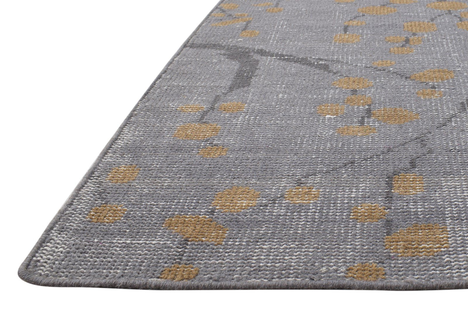 5' X 7' Rug Wool Grey Modern Hand Knotted French Floral Room Size Carpet   7864995643541