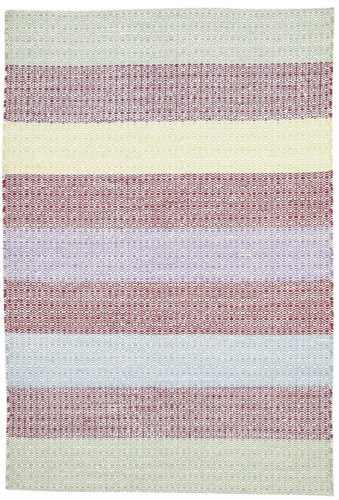 5' X 7' Rug Wool Multi Color Modern Dhurrie Bohemian Striped Room Size Carpet   7864487510165
