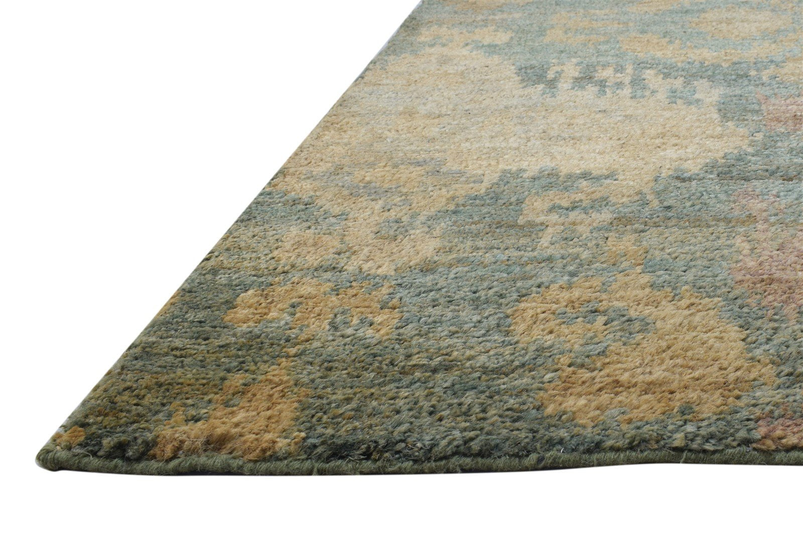 5' X 8' Rug Jute Green Persian Hand Knotted Oriental Ikat Room Size Carpet   7864407490709