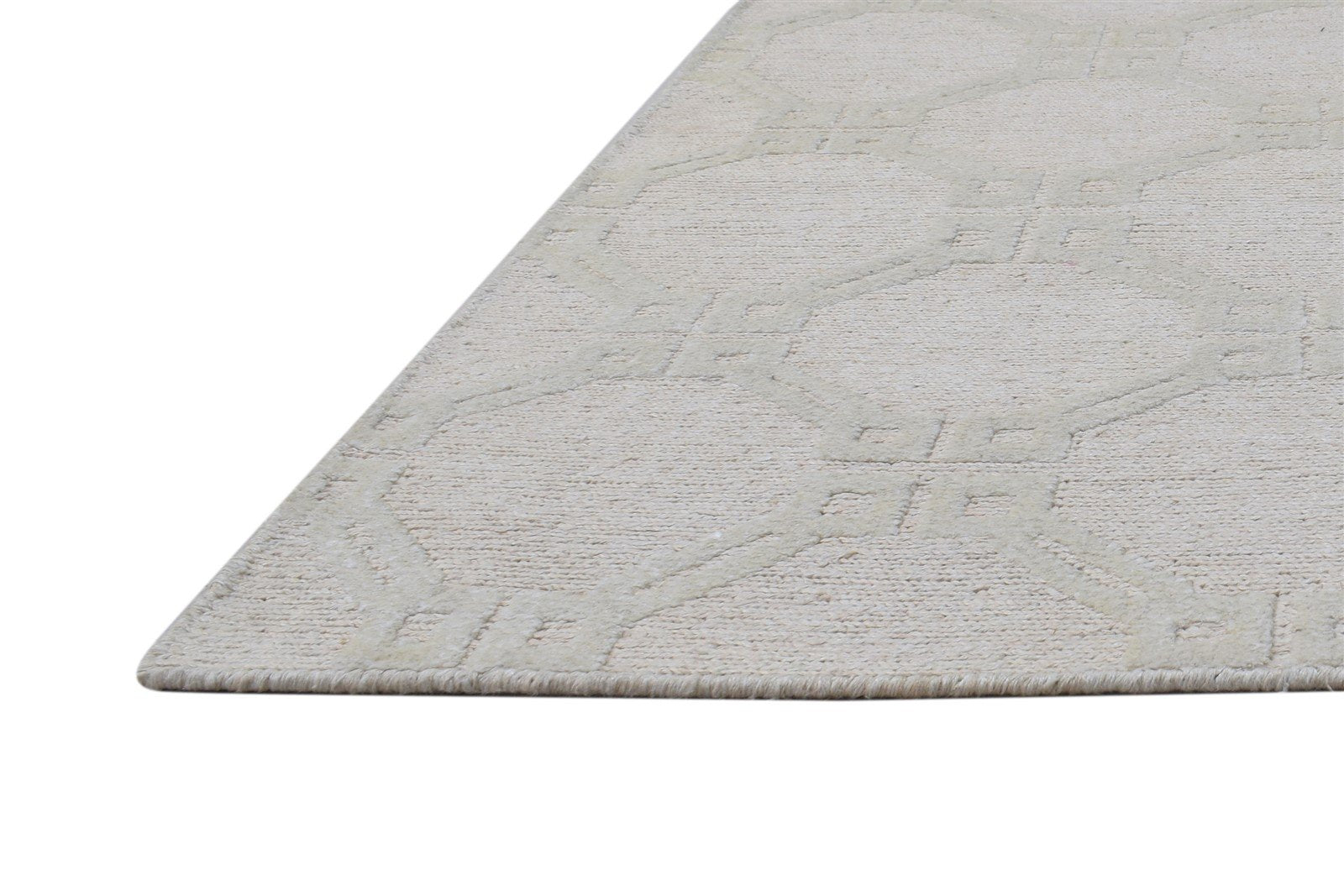 5' X 8' Rug Linen Sand Modern Hand Knotted Moroccan Trellis Room Size Carpet   7864890654869