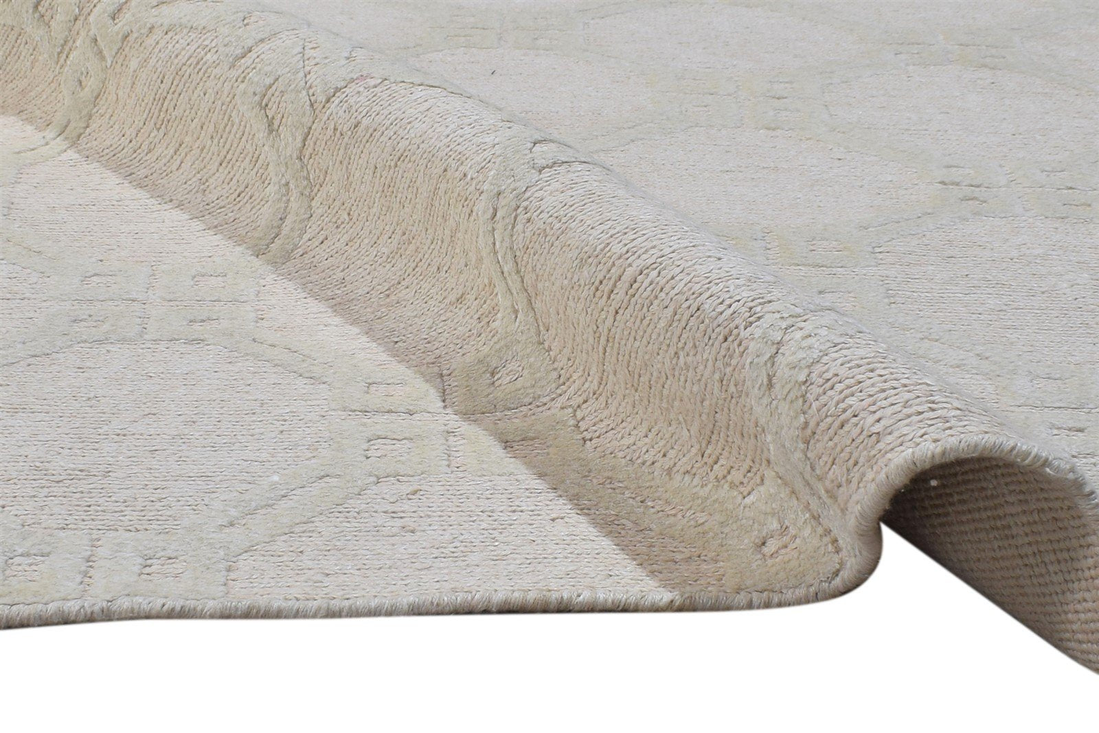 5' X 8' Rug Linen Sand Modern Hand Knotted Moroccan Trellis Room Size Carpet   7864890654869