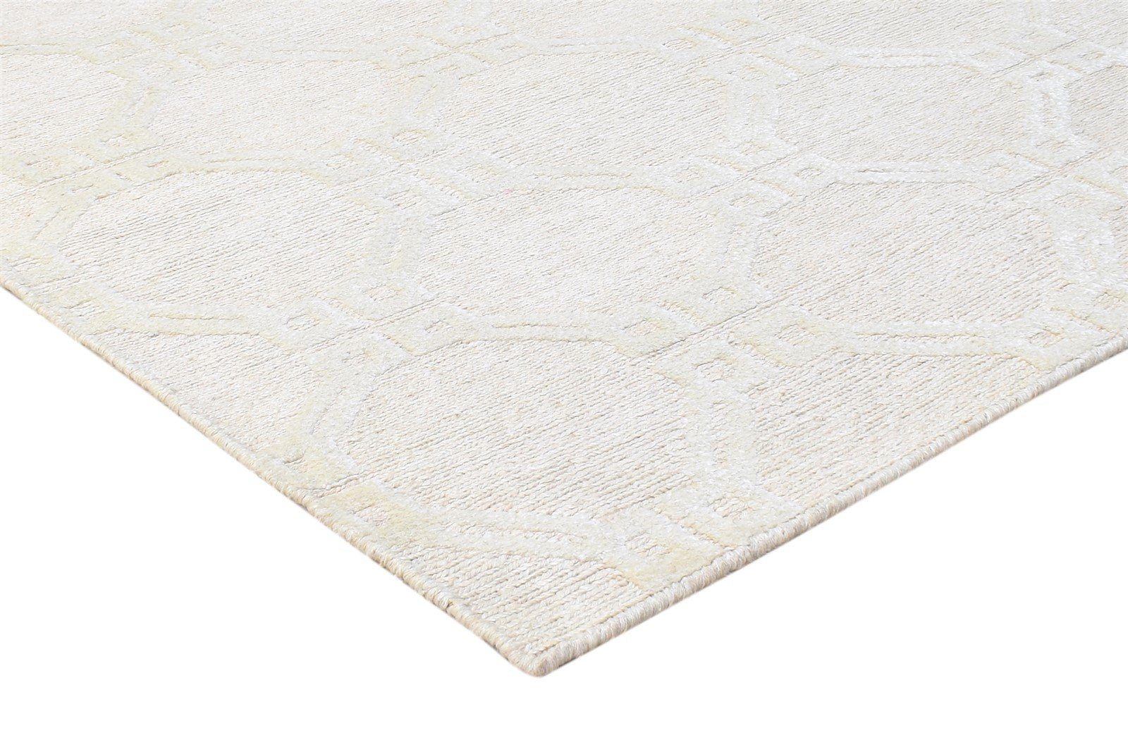 5' X 8' Rug Linen Sand Modern Hand Knotted Moroccan Trellis Room Size Carpet   7864890654869