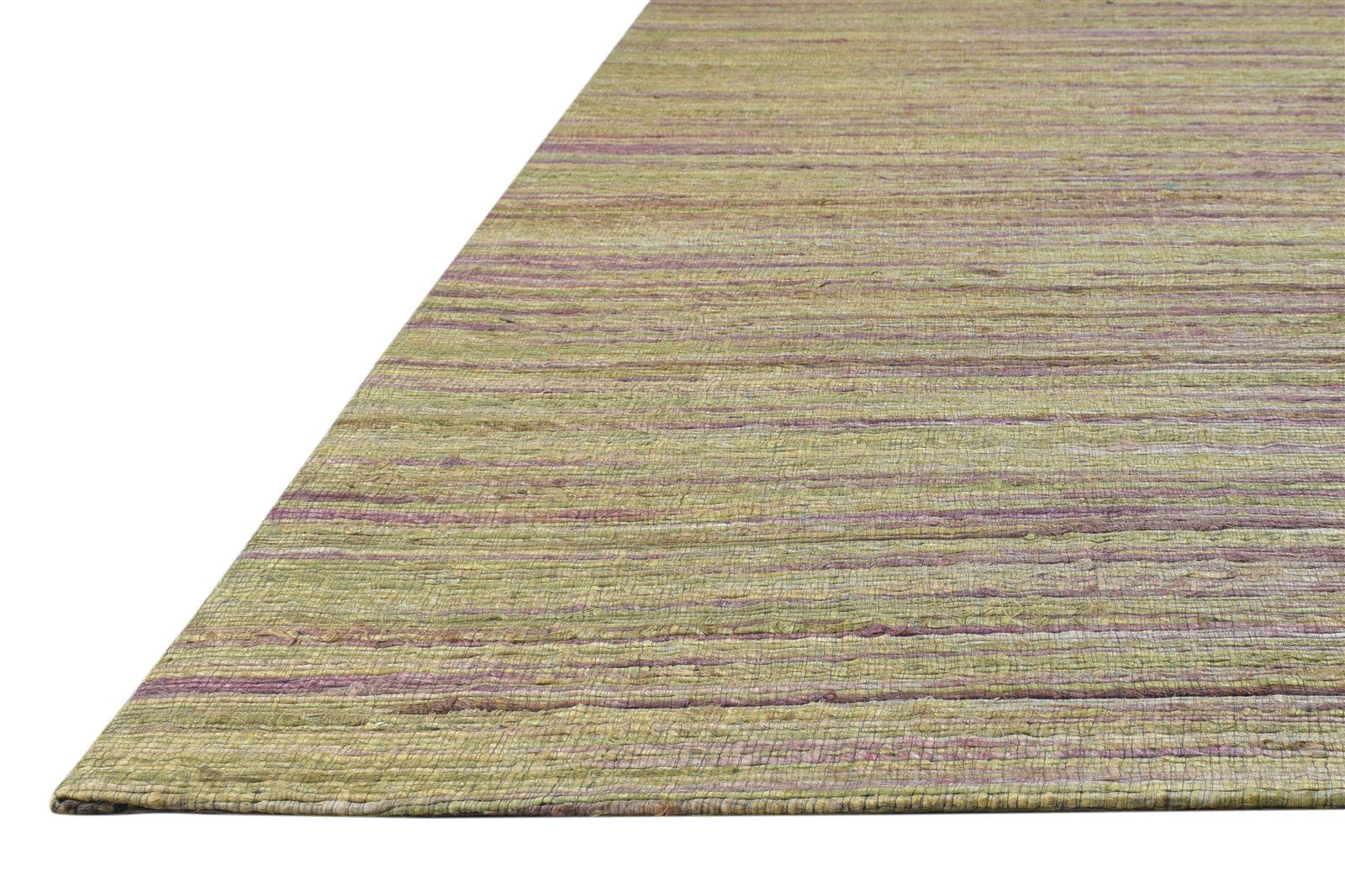 Kass 5' X 8' Rug Silk Brown Modern Hand Woven Bohemian Striped   7864662065301