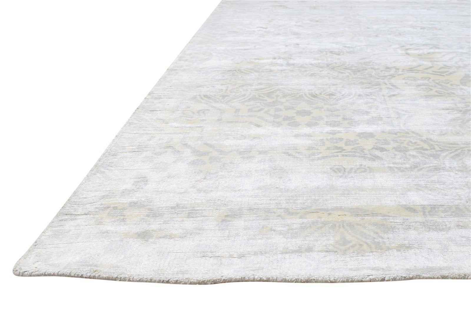 5' X 8' Rug Silk Cream Modern Handloom Scandinavian Floral Room Size Carpet   7865140084885