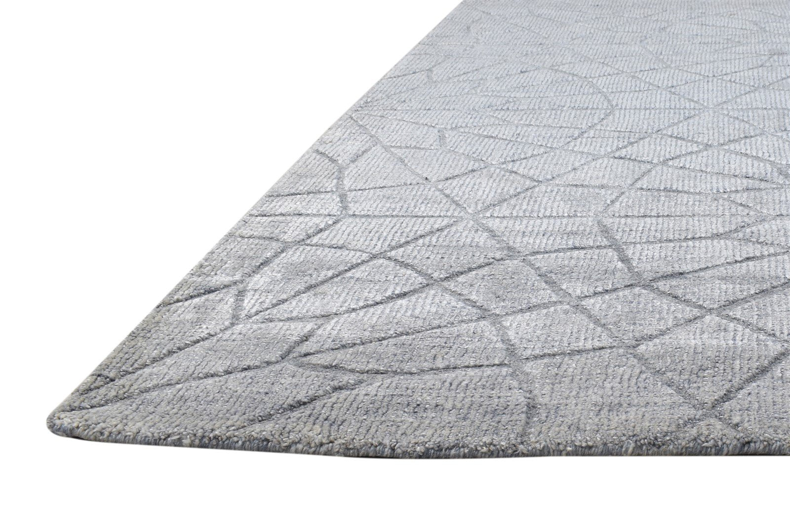 5' X 8' Rug Silk Grey Modern Handloom Moroccan Trellis Room Size Carpet   7864440127637