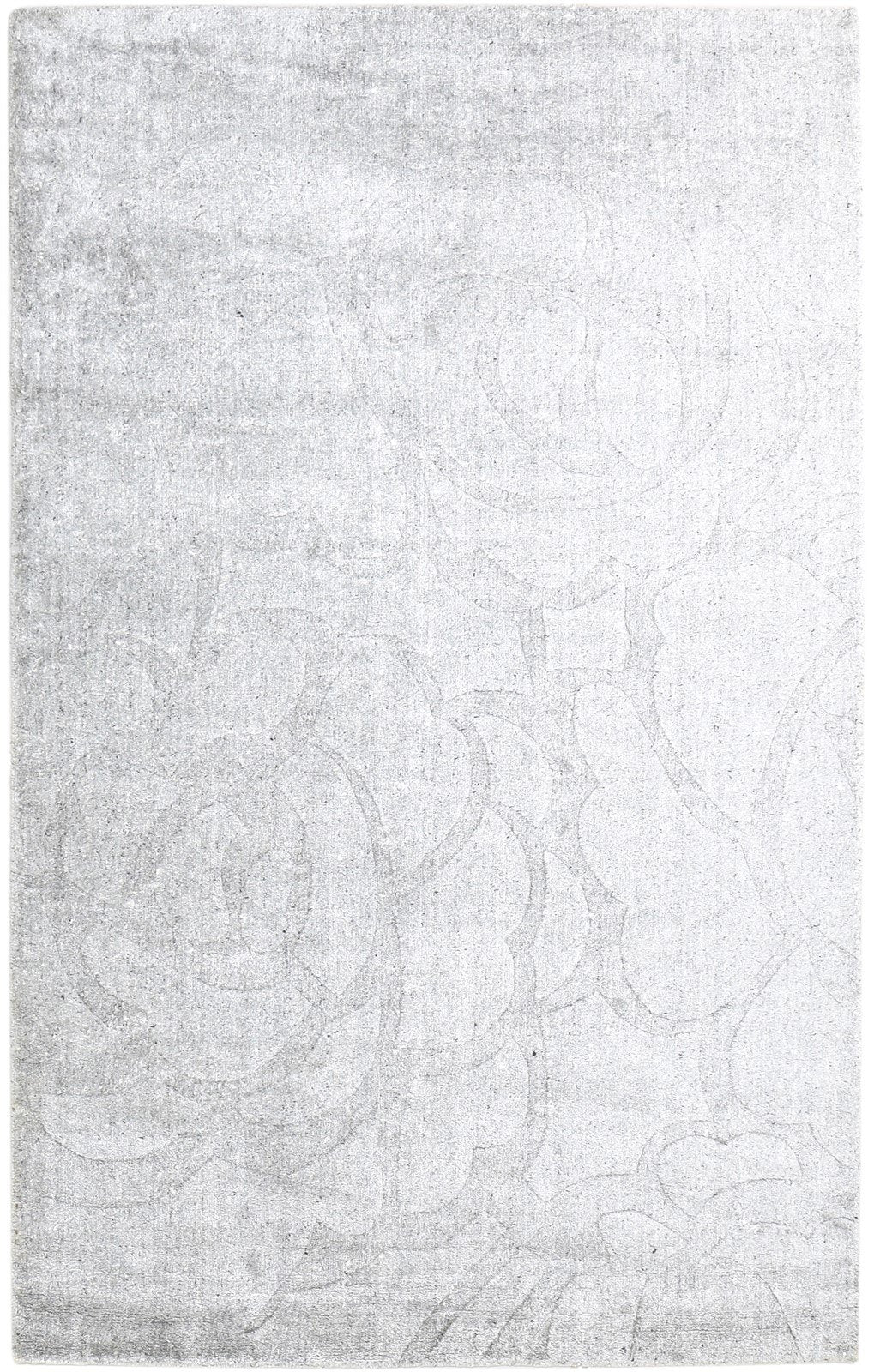 5' X 8' Rug Silk Grey Modern Handloom Scandinavian Abstract Room Size Carpet   7864443830421