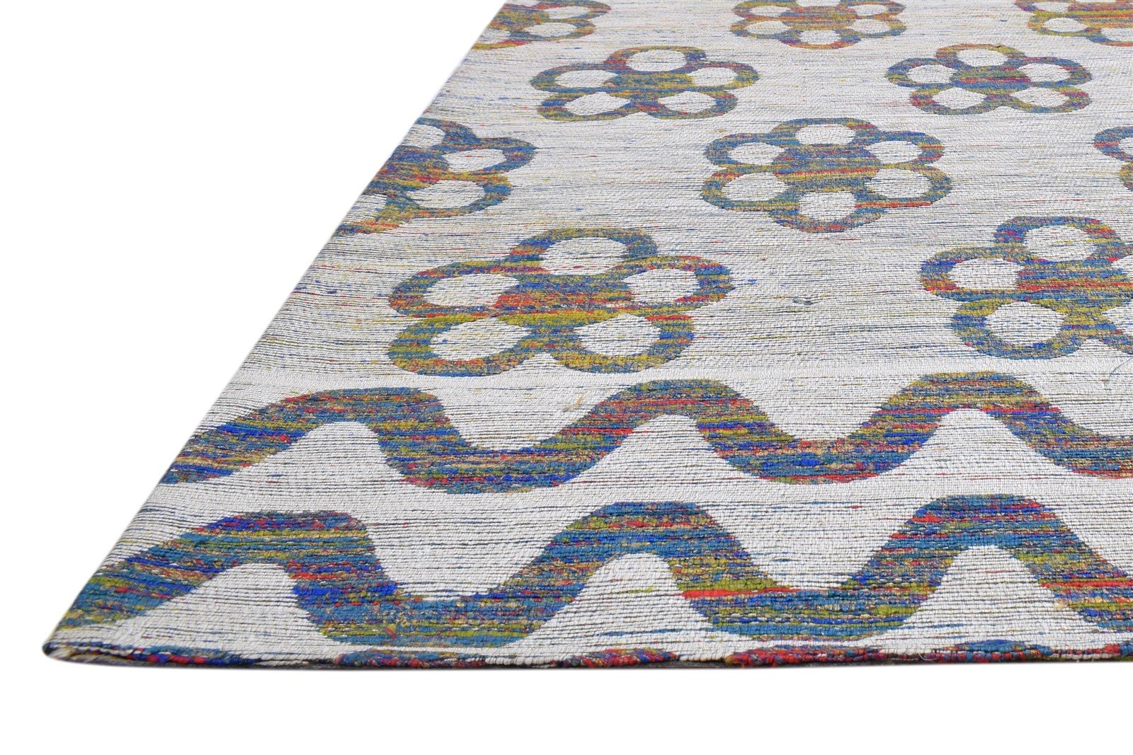 5' X 8' Rug Silk Grey Modern Jacquard Loom Scandinavian Floral Room Size Carpet   7860700020885