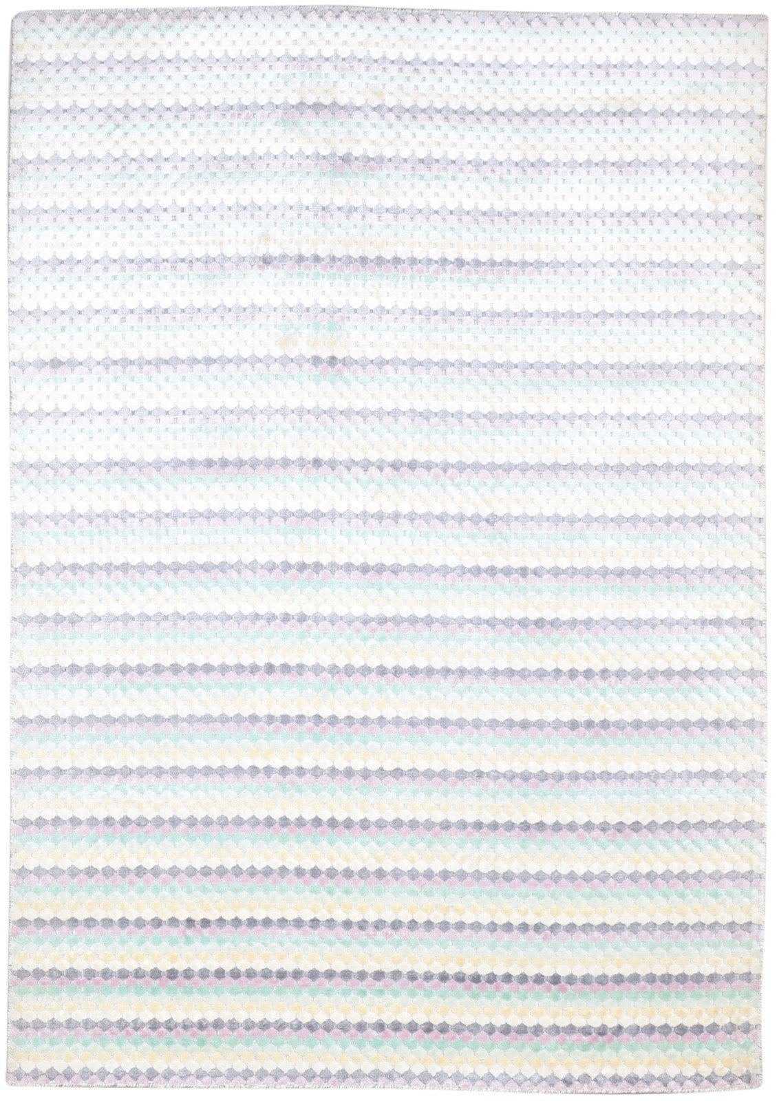 5' X 8' Rug Silk Purple Modern Handloom Scandinavian Striped Room Size Carpet   7864165236885