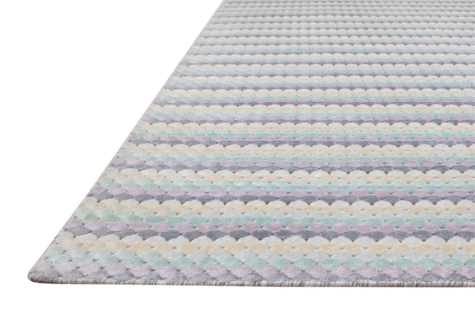 5' X 8' Rug Silk Purple Modern Handloom Scandinavian Striped Room Size Carpet   7864165236885