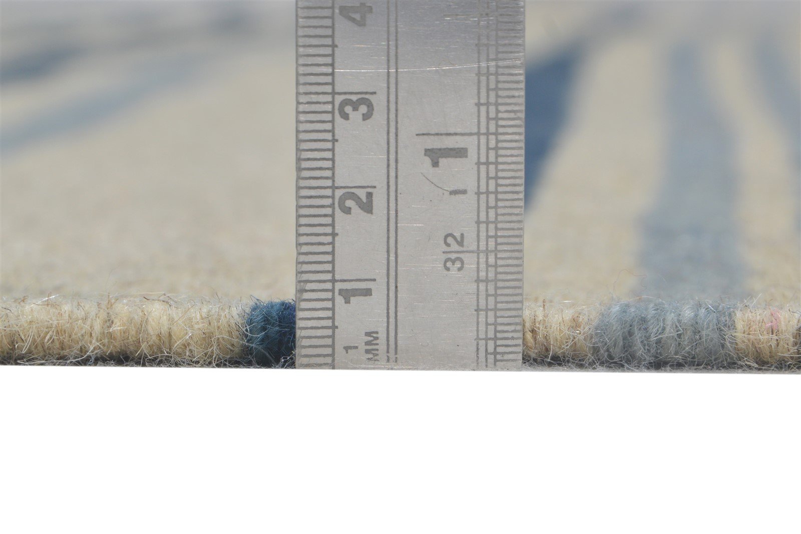 5' X 8' Rug Wool Blue Modern Dhurrie Scandinavian Striped Room Size Carpet   7865189728405
