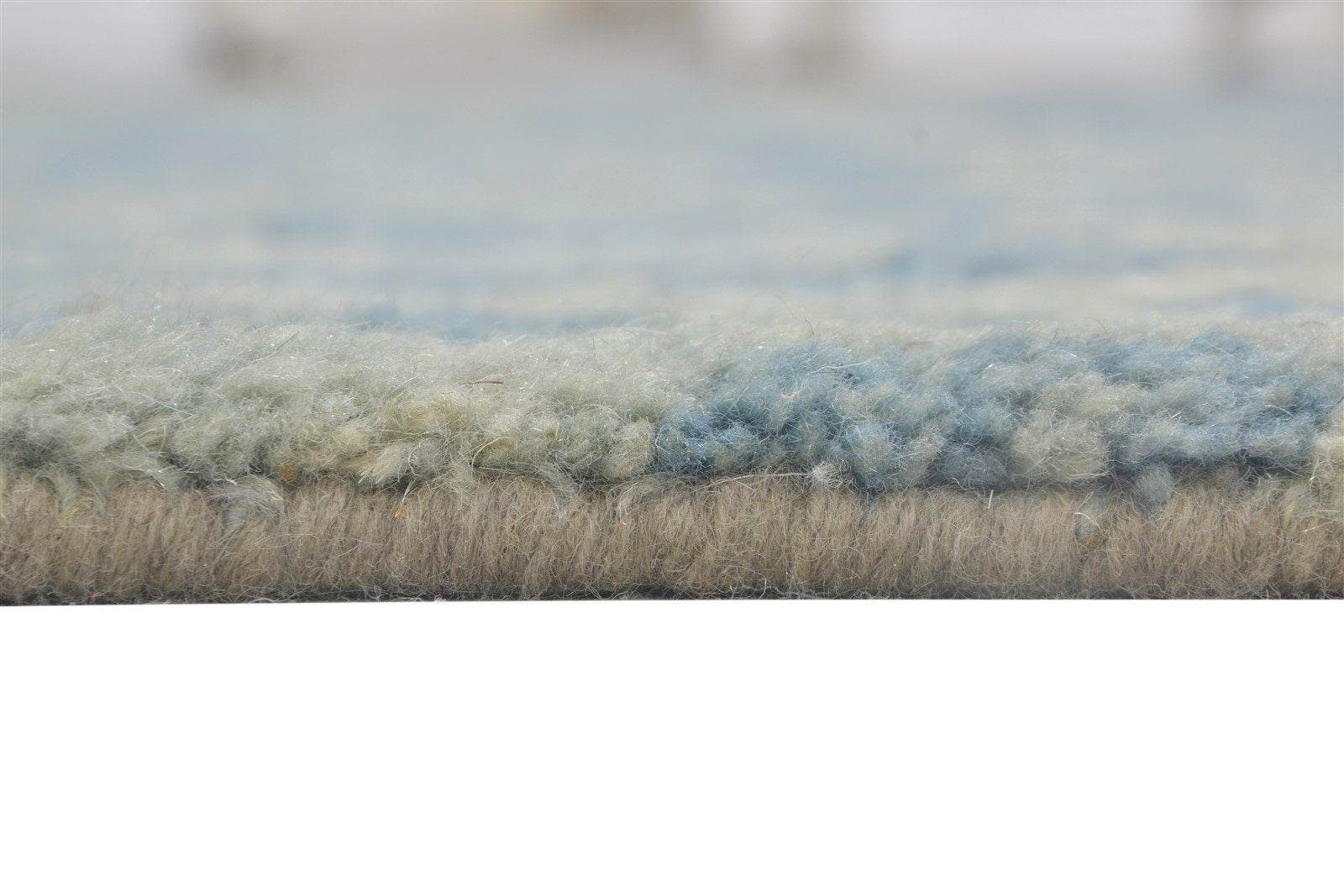 5' X 8' Rug Wool Blue Modern Hand Knotted Scandinavian Abstract Room Size Carpet   7864512348309