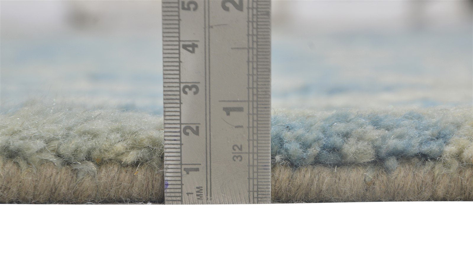 5' X 8' Rug Wool Blue Modern Hand Knotted Scandinavian Abstract Room Size Carpet   7864512348309