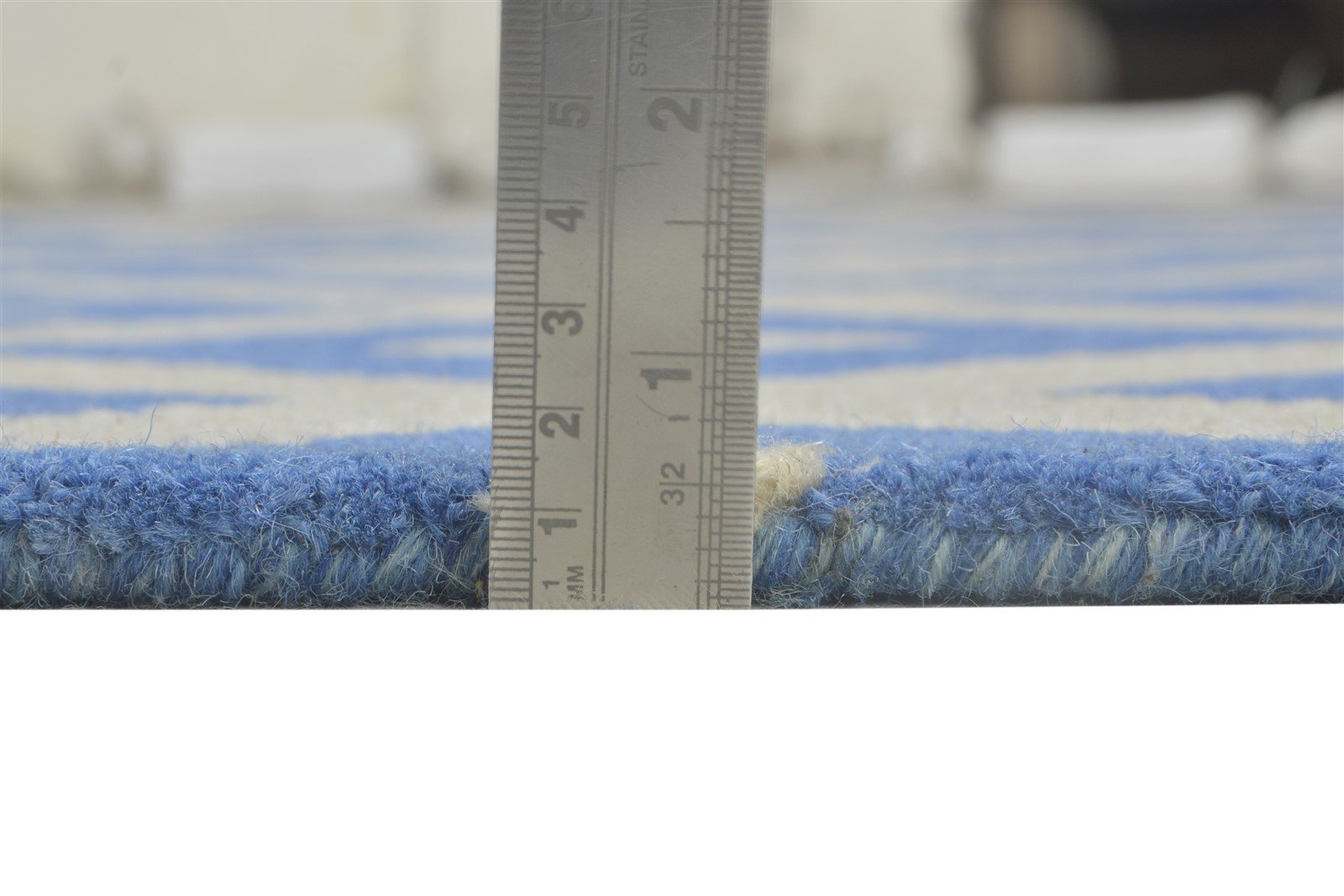5' X 8' Rug Wool Blue Modern Hand Tufted Indian Geometric Room Size Carpet   7864273928341
