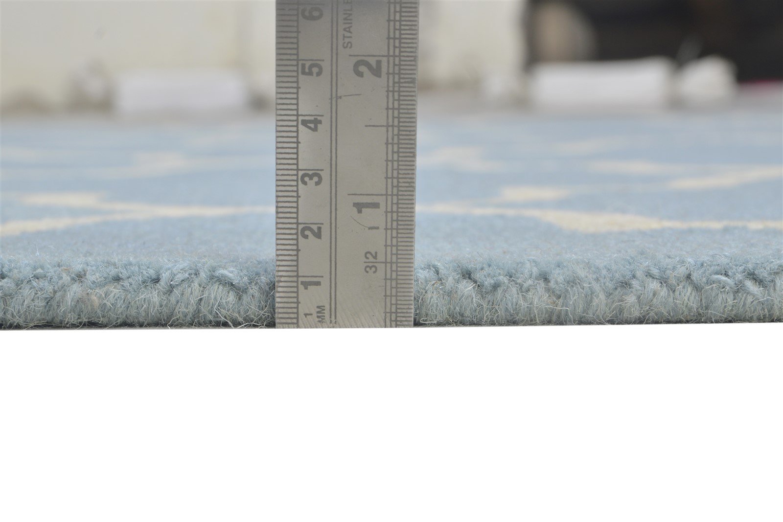 5' X 8' Rug Wool Blue Modern Hand Tufted Moroccan Trellis Room Size Carpet   7864276091029