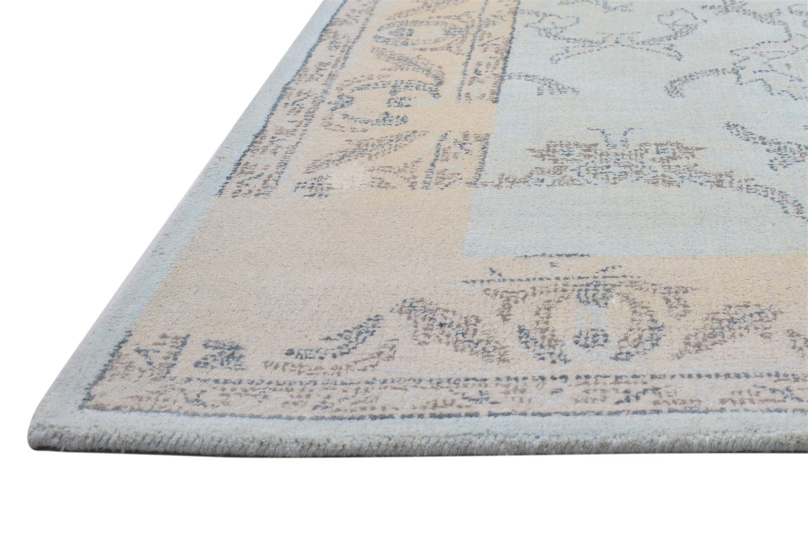 5' X 8' Rug Wool Blue Modern Hand Tufted Oushak Oriental Room Size Carpet   7864096456853
