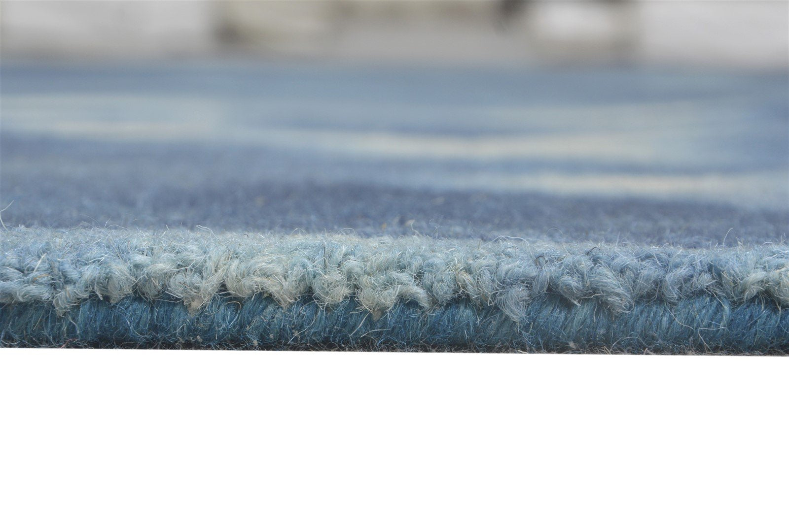 5' X 8' Rug Wool Blue Modern Hand Tufted Shibori Tie Dye Room Size Carpet   7865201623189