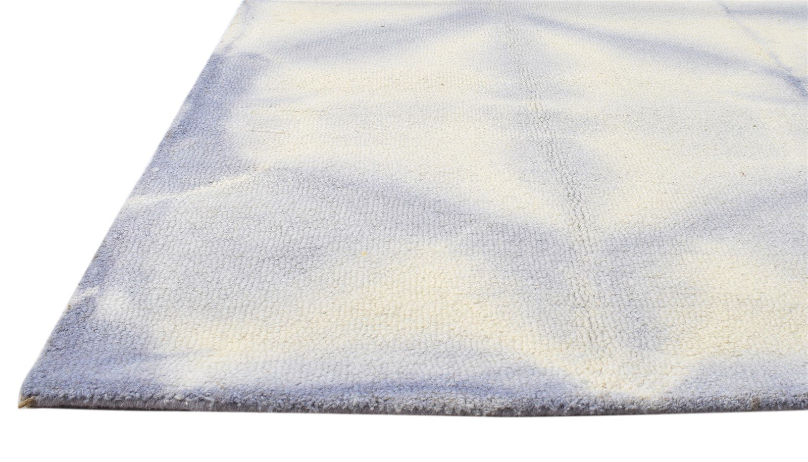 5' X 8' Rug Wool Blue Modern Hand Tufted Shibori Tie Dye Room Size Carpet   7860685471893