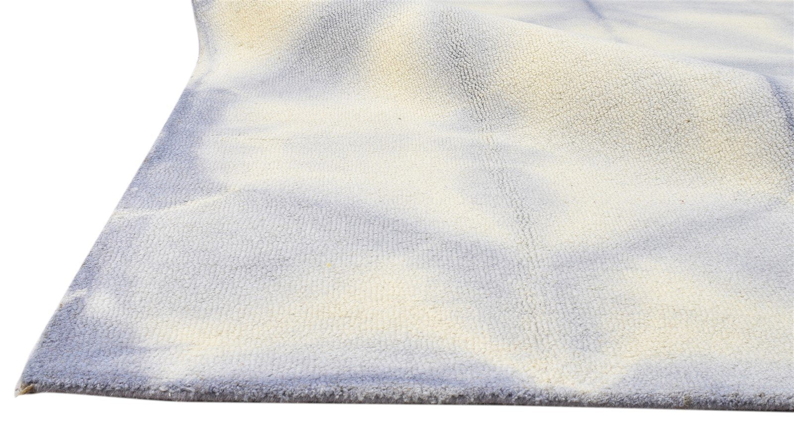 5' X 8' Rug Wool Blue Modern Hand Tufted Shibori Tie Dye Room Size Carpet   7860685471893