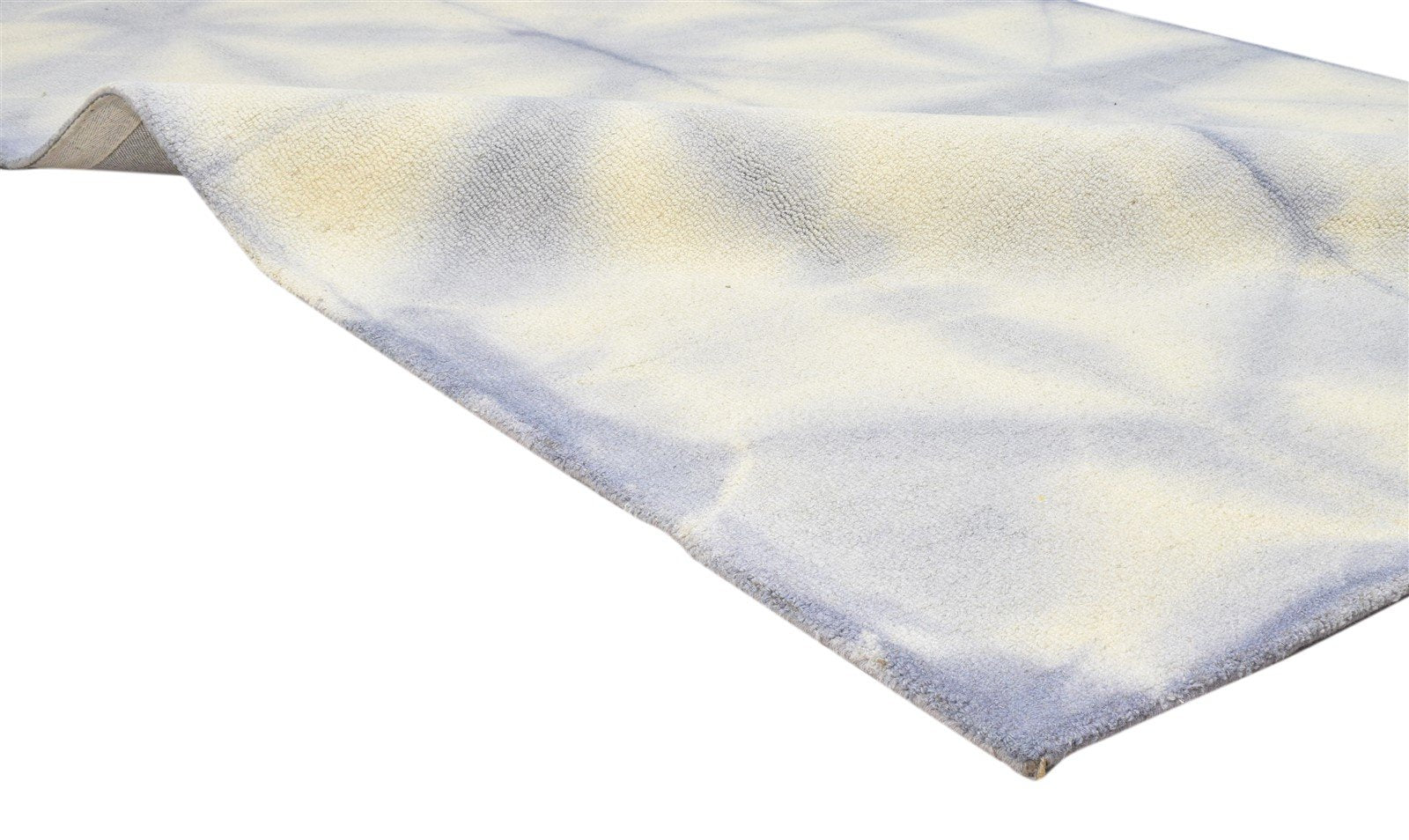 5' X 8' Rug Wool Blue Modern Hand Tufted Shibori Tie Dye Room Size Carpet   7860685471893
