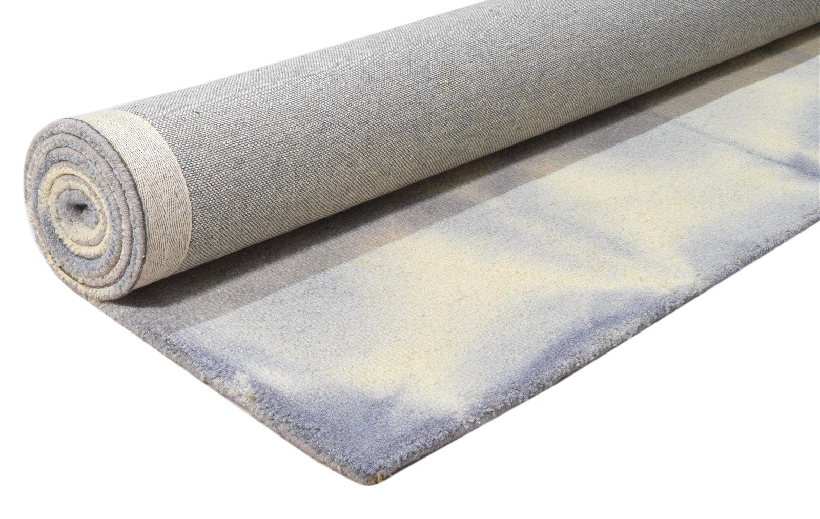 5' X 8' Rug Wool Blue Modern Hand Tufted Shibori Tie Dye Room Size Carpet   7860685471893